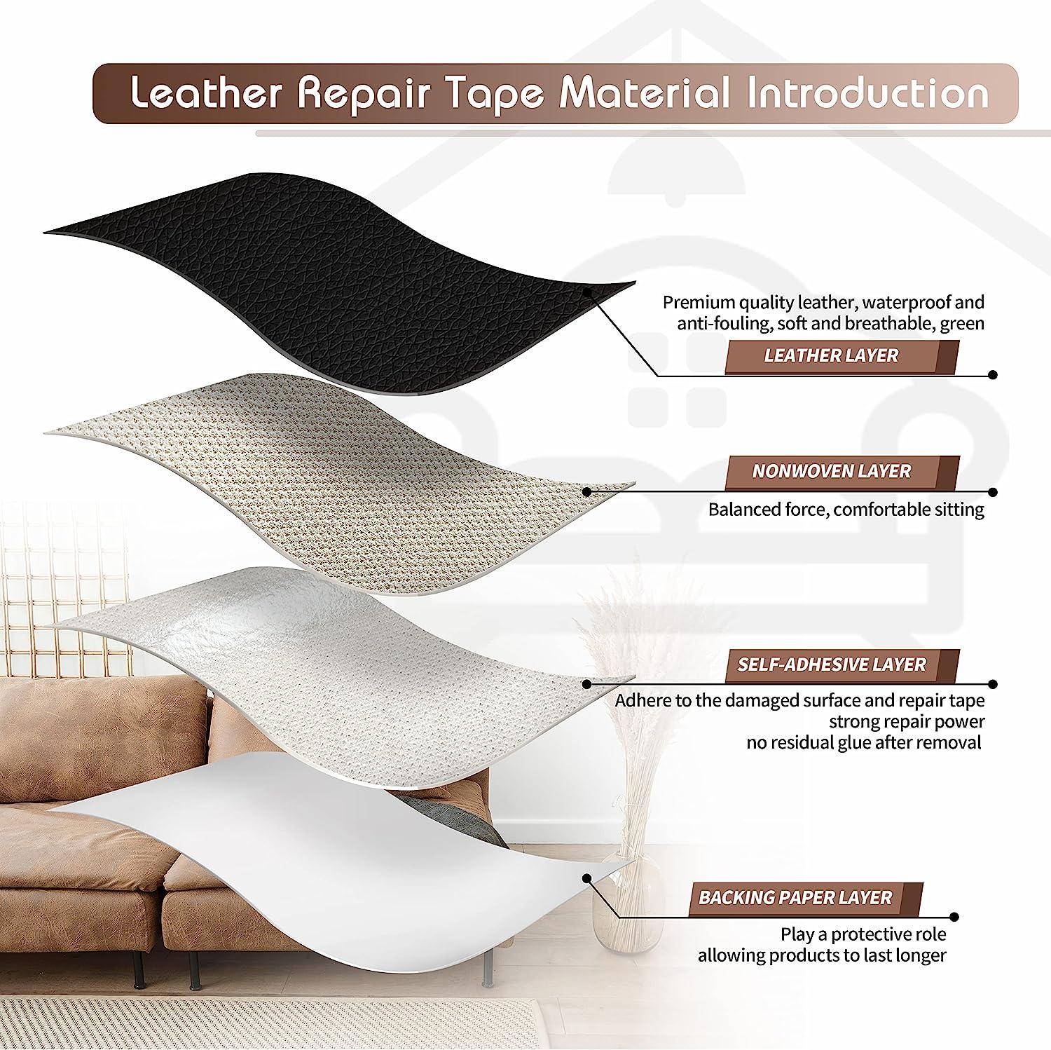 Self Adhesive Leather Patch Waterproof Leather Upholstery Tape