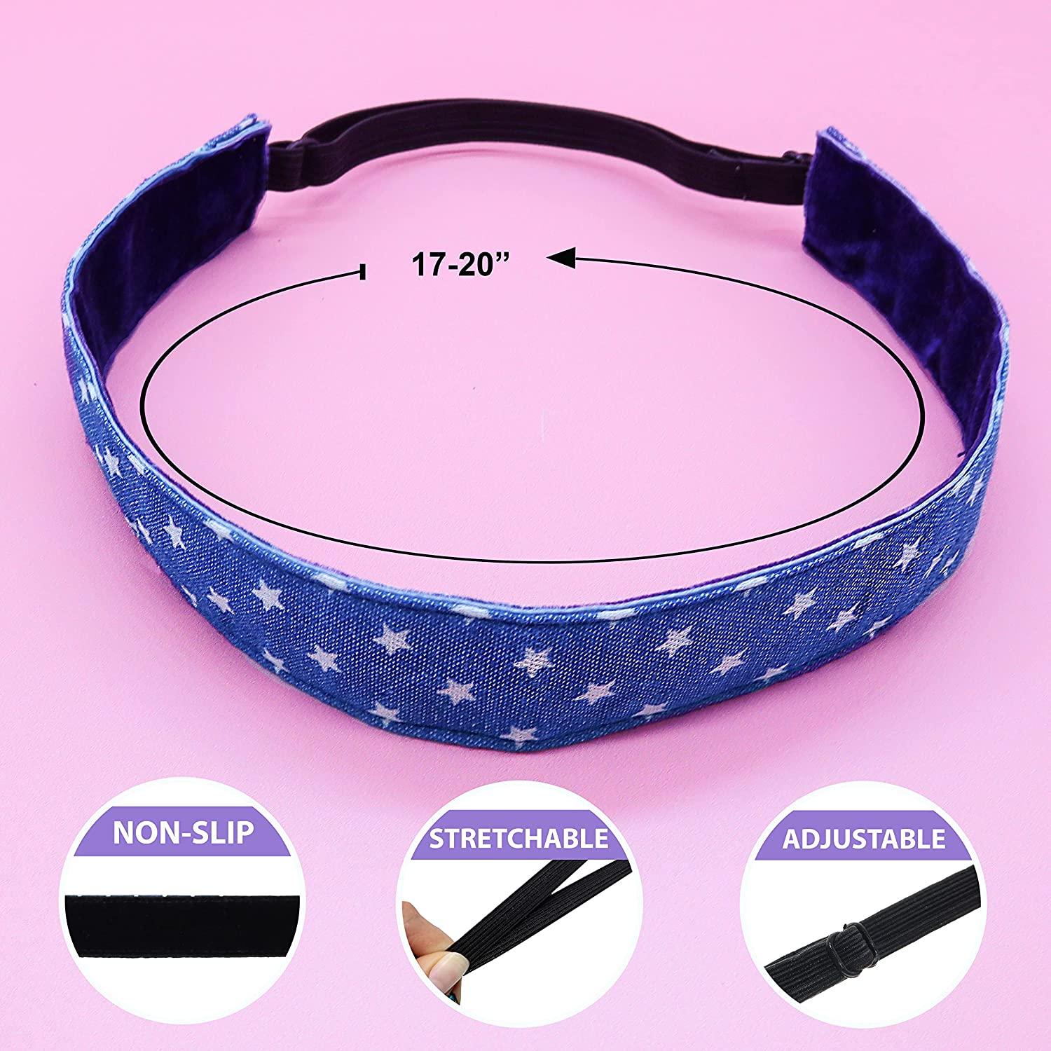 FROG SAC 5 Sports Headbands for Girls, Thin Elastic Sport Hair Bands for  Women, Non Slip Athletic Headband Pack for Kids, Hair Accessories for  Soccer