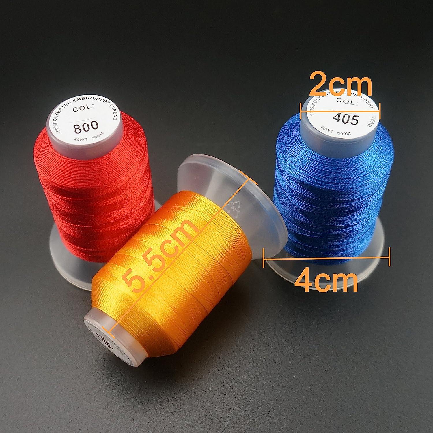 New brothread 80 Spools Polyester Embroidery Machine Thread Kit 500M (550y), Multicolor