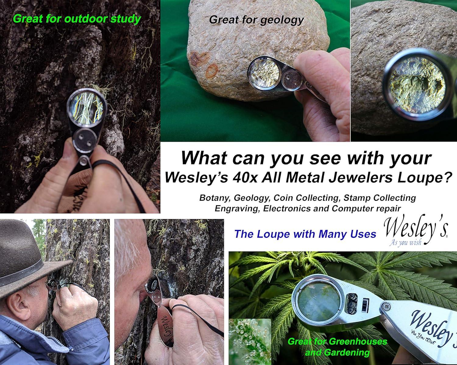 Wesley's as you wish Jewelers Loupe 30X 60X LED Illuminated