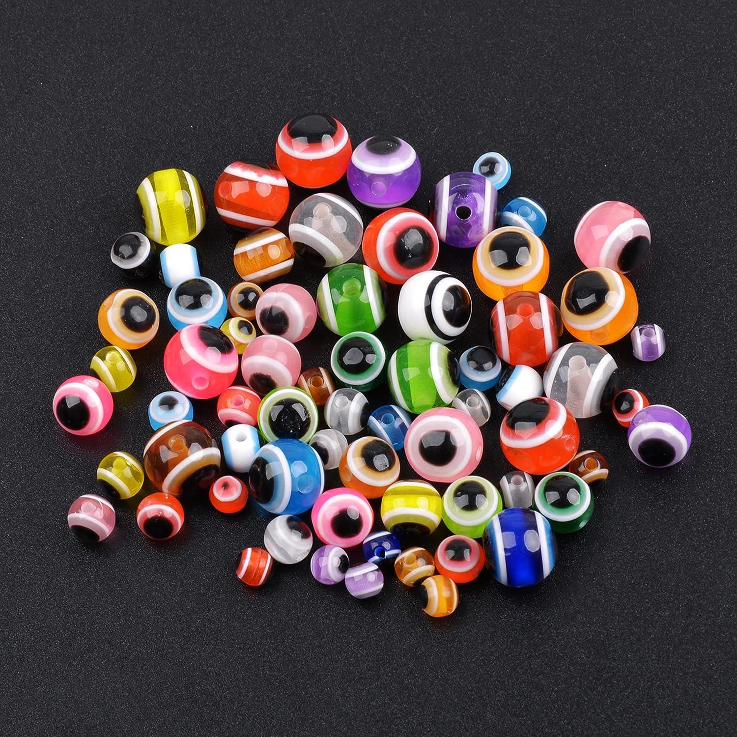 CWSDXM Fishing Beads 6mm 8mm Fishing Beads Round Mixture Fishing Beads Bait  Kits for All Sort Fishing Rigs Saltwater/Freshwater 6mm multi-color  beads(500pcs)