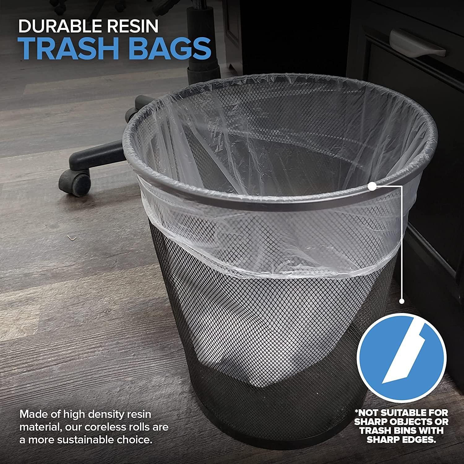 Stock Your Home Clear 2 Gallon Trash Bag 200 Pack Un-Scented Small Garbage  Bags