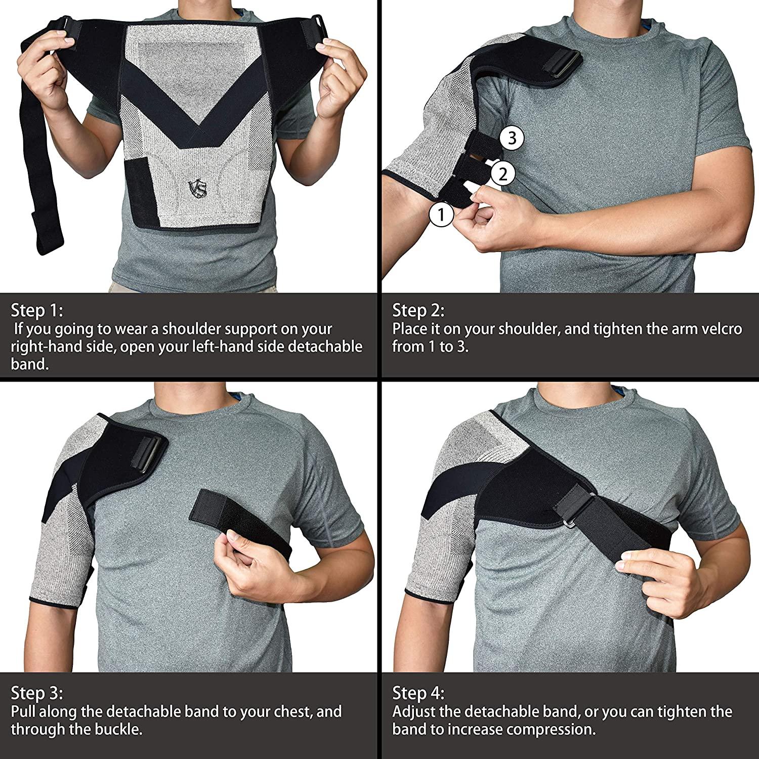 Shoulder Brace Support Compression Sleeve Wrap Shoulder - Temu