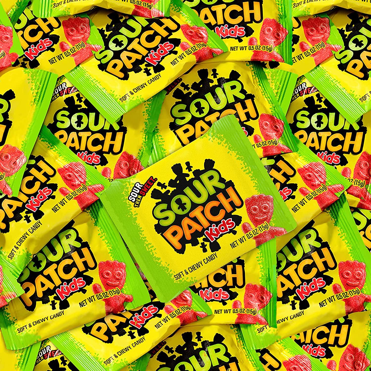 SOUR PATCH KIDS Soft & Chewy Candy, Halloween Candy, 24 Count