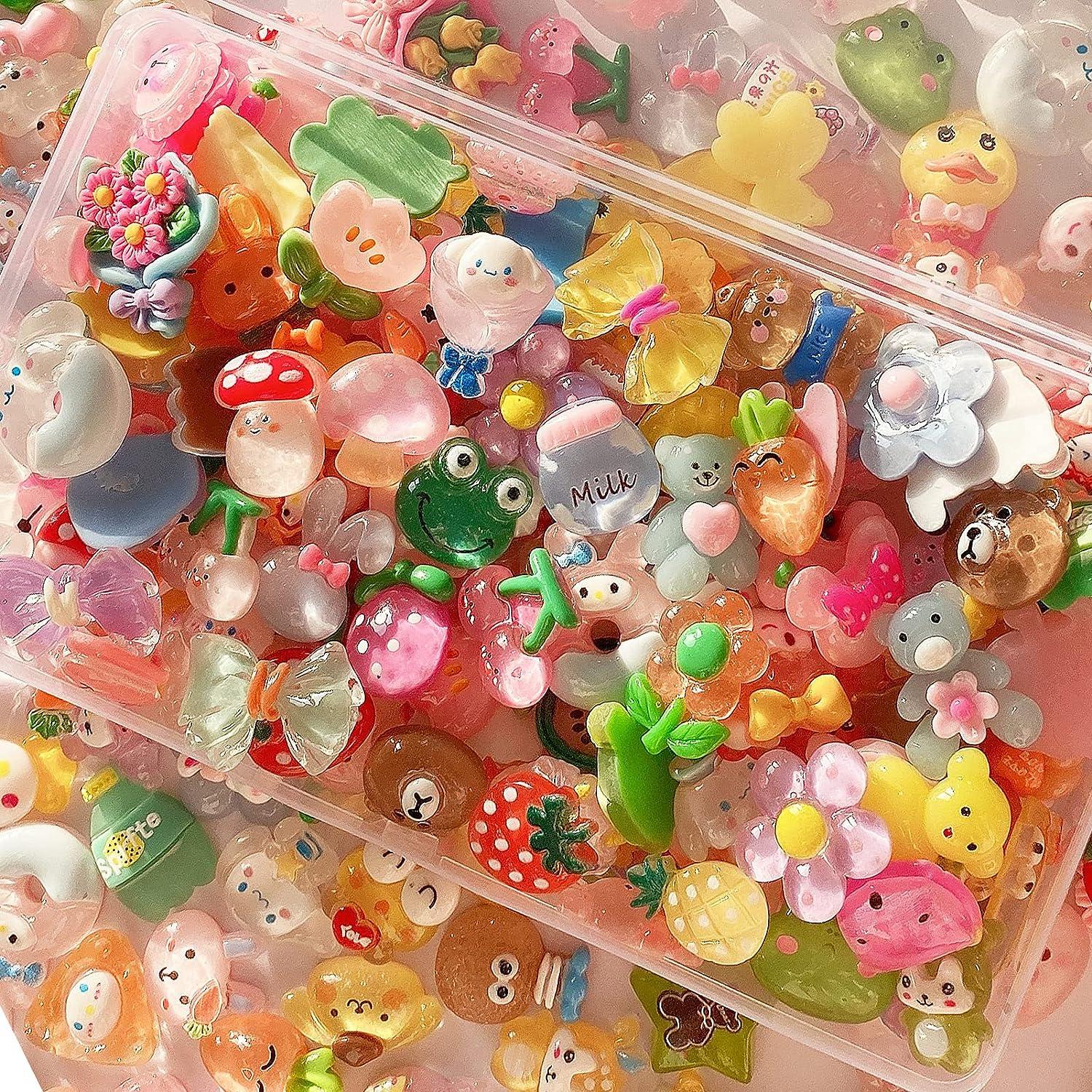 Slime Charms Cute Set- 100pcs Charms for Slime Assorted Fruit Free 2 day  ship