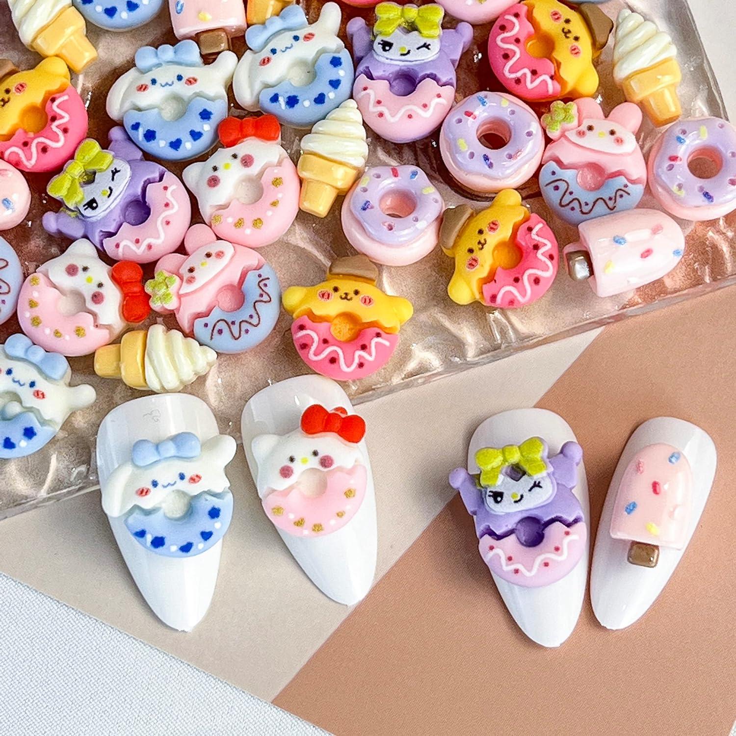 cartoon cute donuts resin charms for