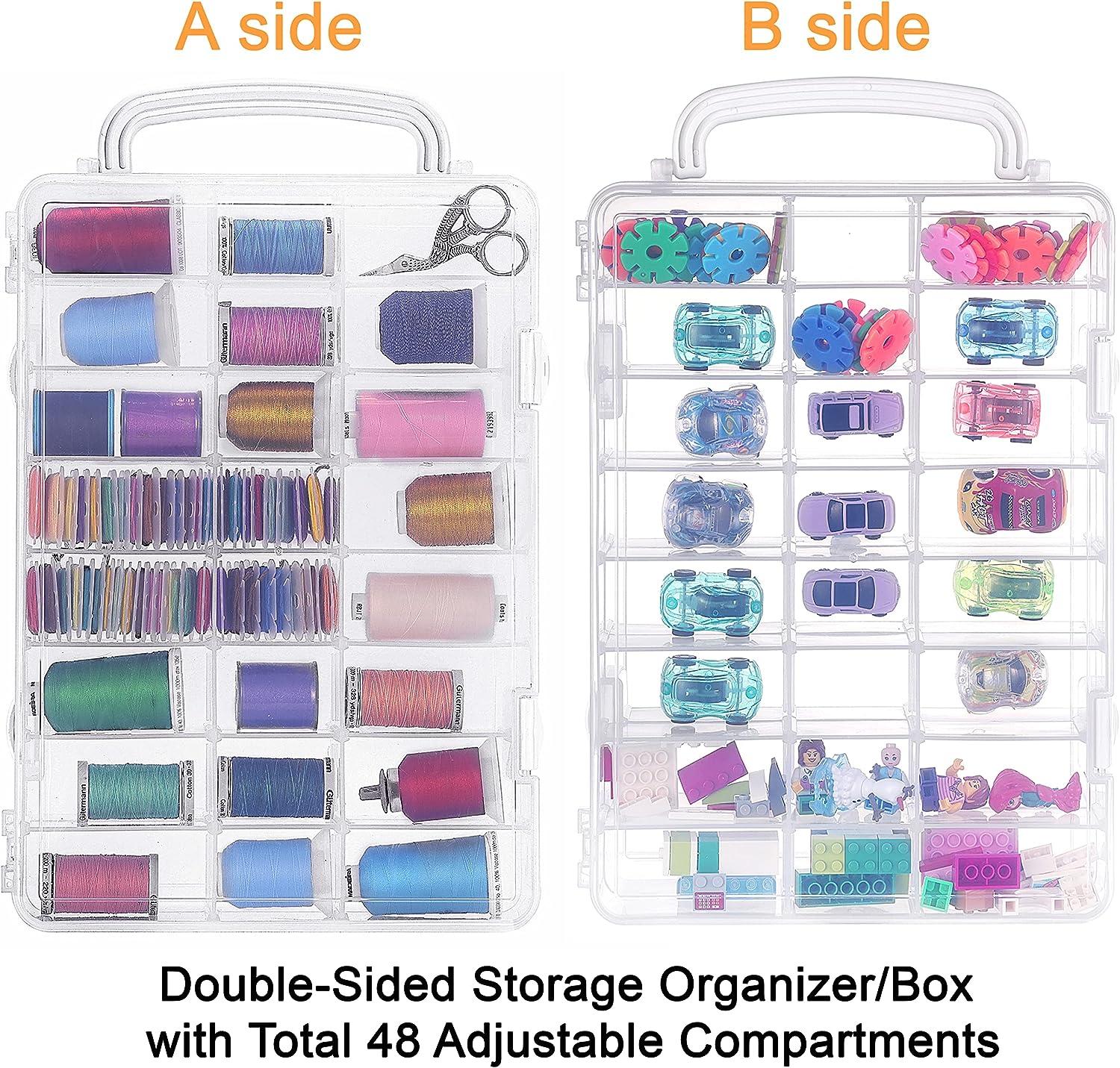 New brothread 3 Layers Stackable Clear Storage Box/Organizer for Holdi