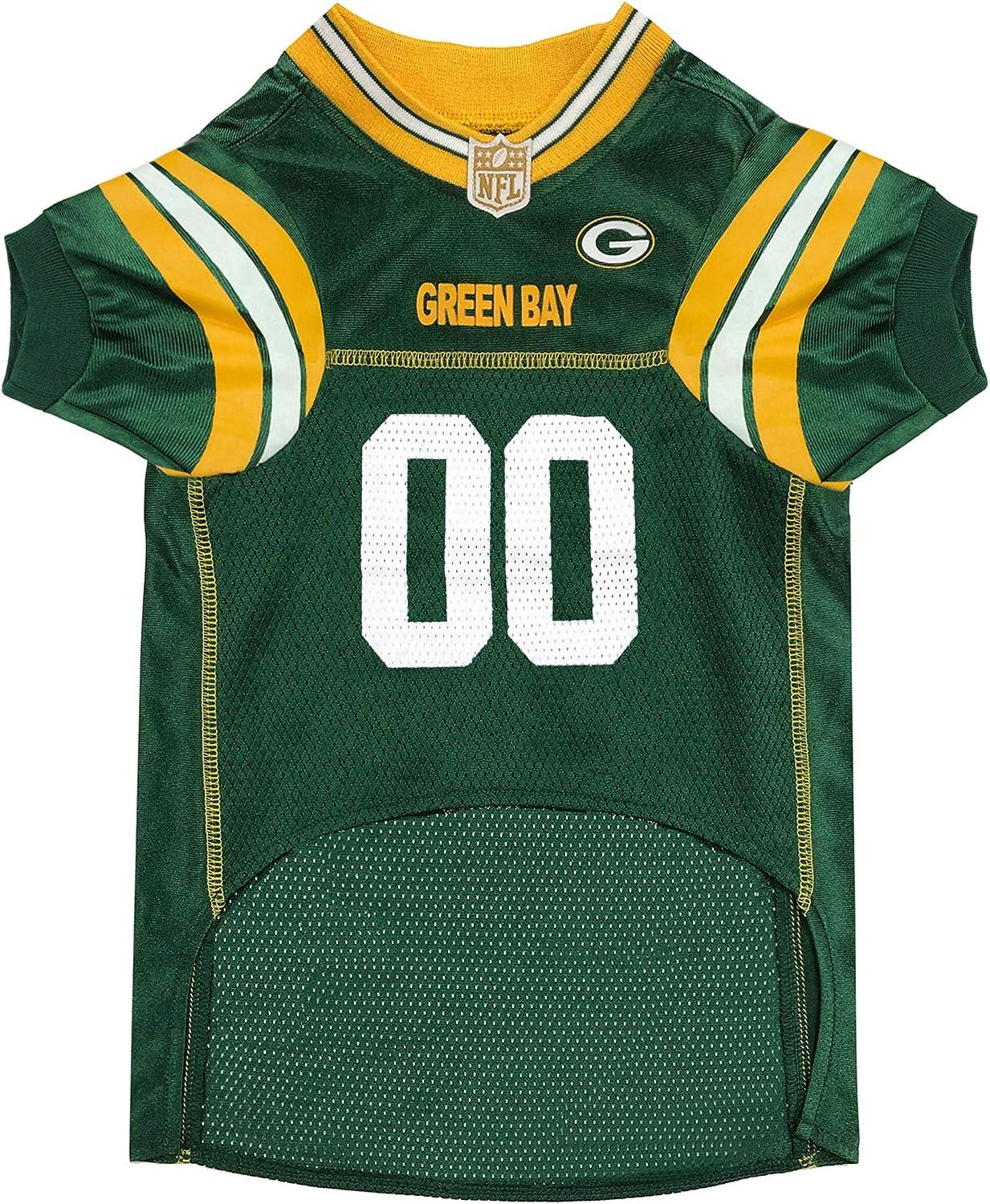  NFL Green Bay Packers Dog Jersey, Size: X-Large. Best Football  Jersey Costume for Dogs & Cats. Licensed Jersey Shirt. : Sports & Outdoors