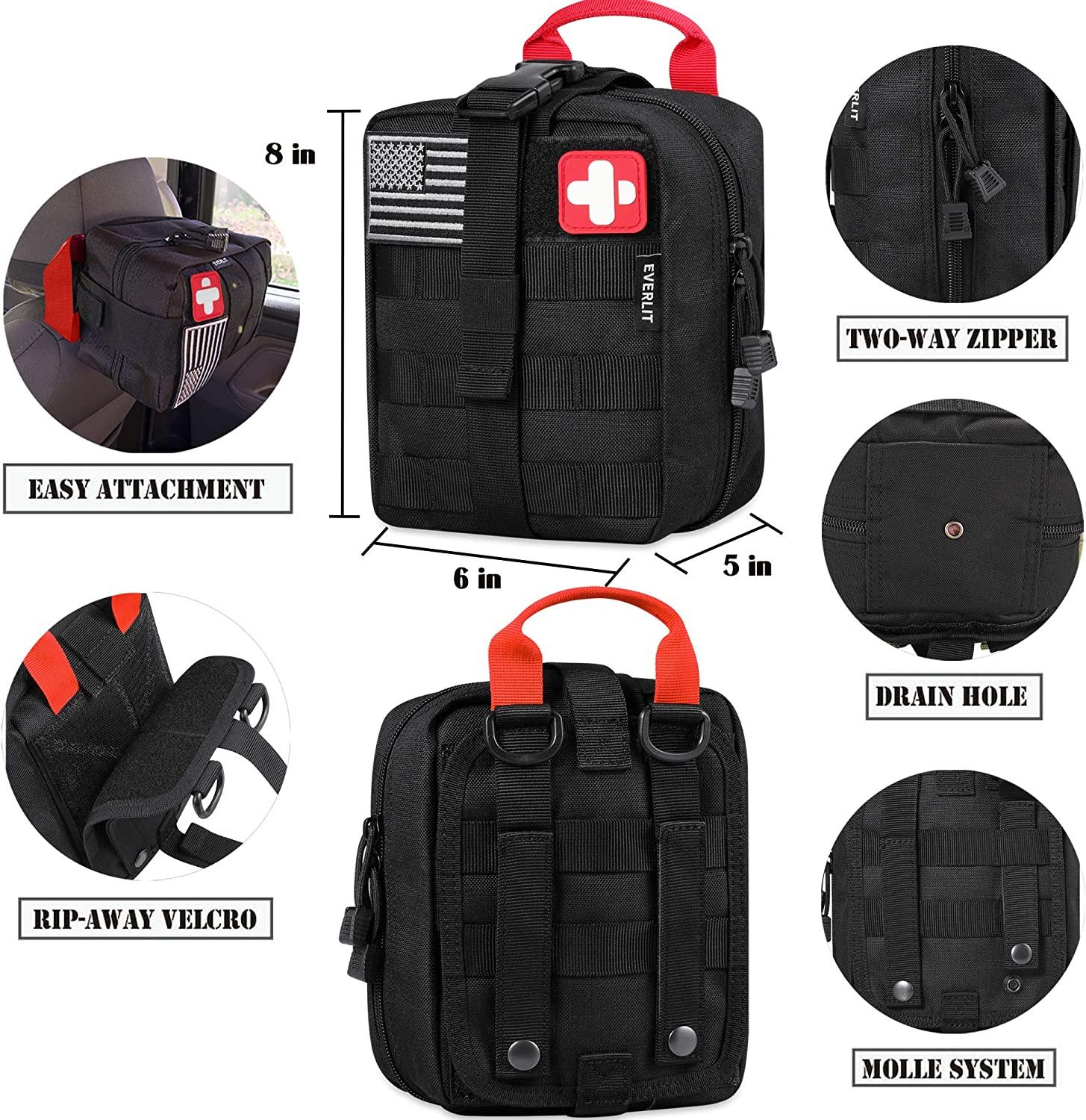 Survival Kit, 250Pcs Survival Gear First Aid Kit with Molle System