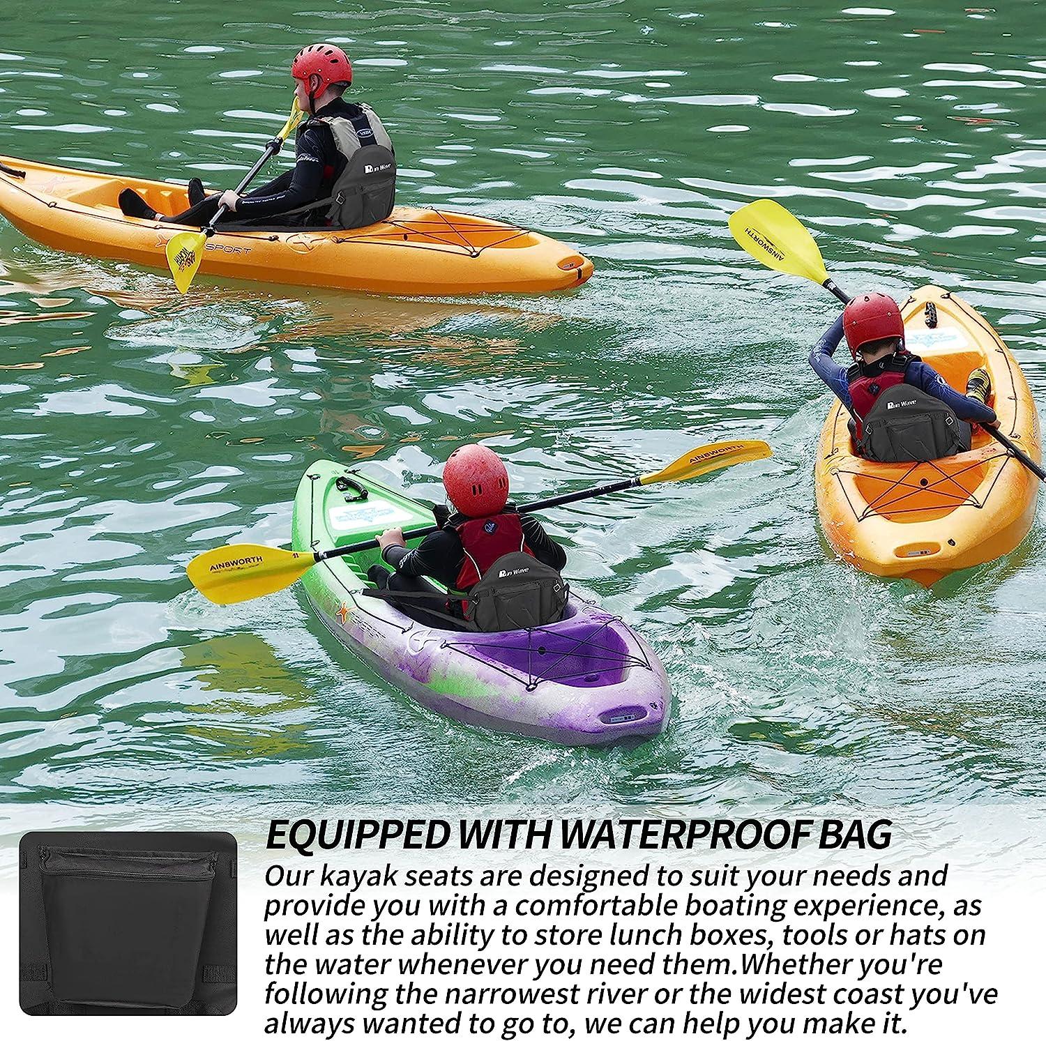 Kayak Seat, Fishing Boat Seat with Storage Bag, Detachable Paddle Board  Seat Adjustable and Easy to Store, Universal Deluxe Kayak Seat Kayak