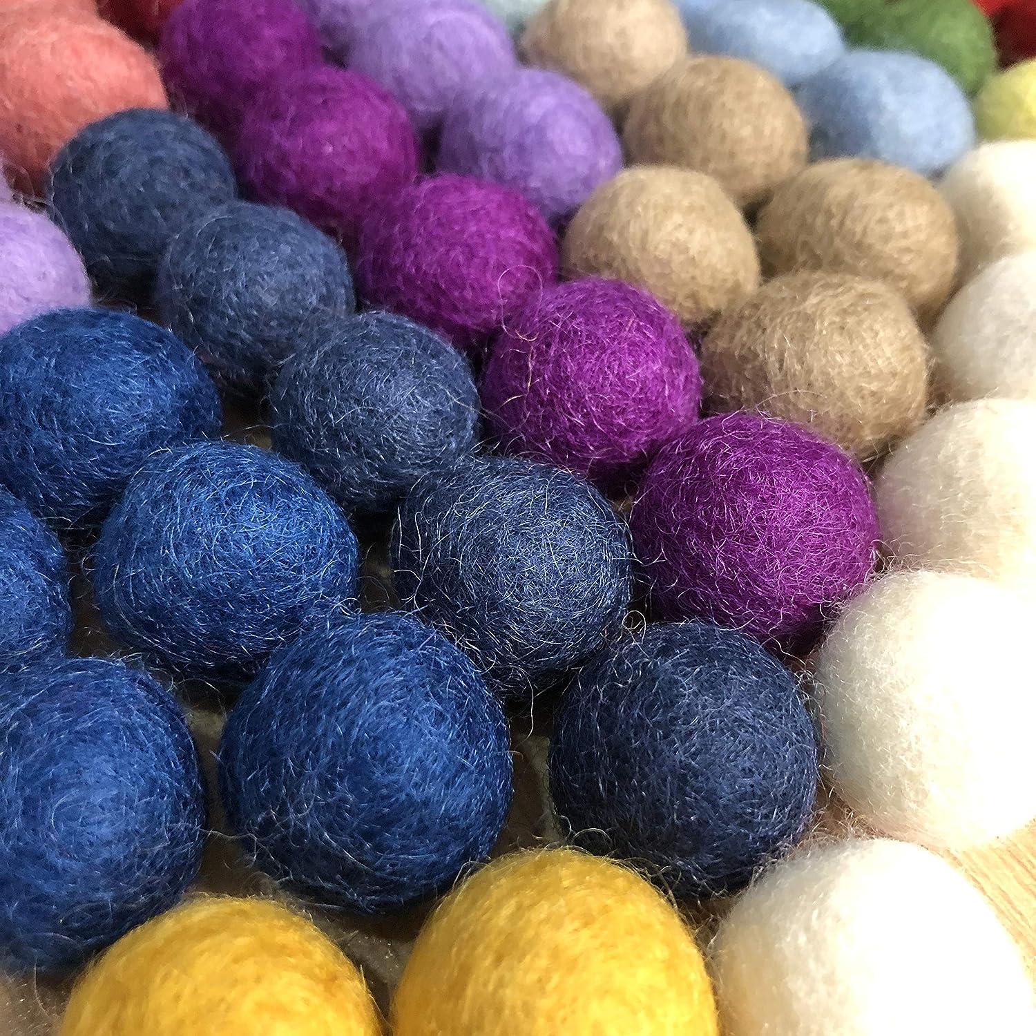 Purple - Wool felt ball 2cm 20mm