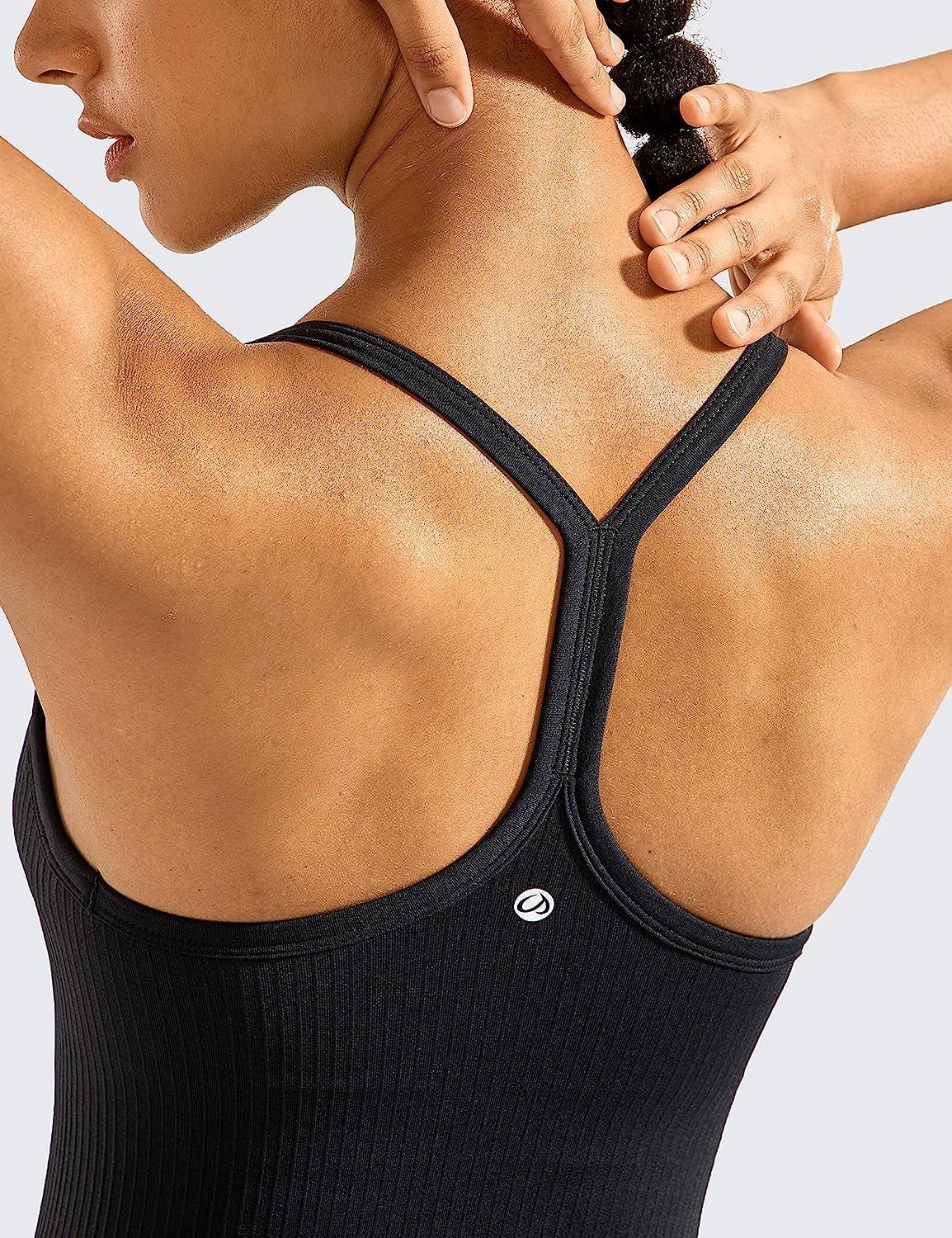 CRZ YOGA Workout Tank Top Women Racerback Athletic Ribbed Camisole