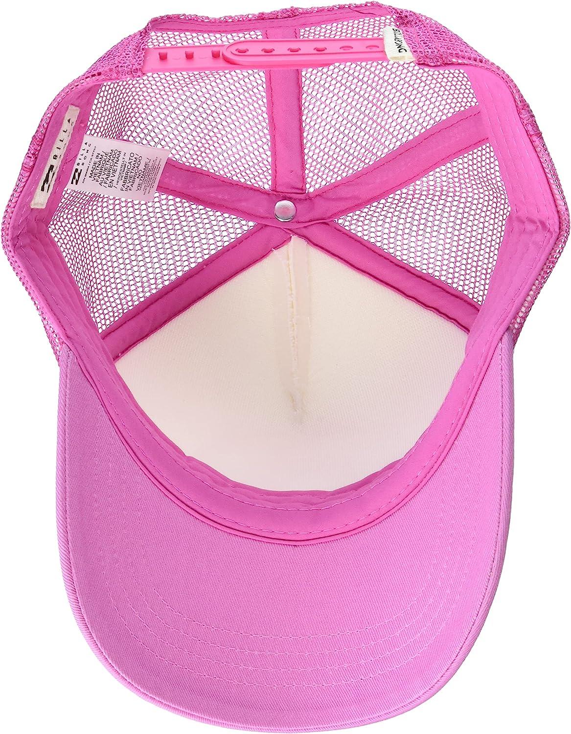 Billabong Girls\' Pink, California Hat, Back One Mesh Adjustable Pitstop Love Paradise Trucker