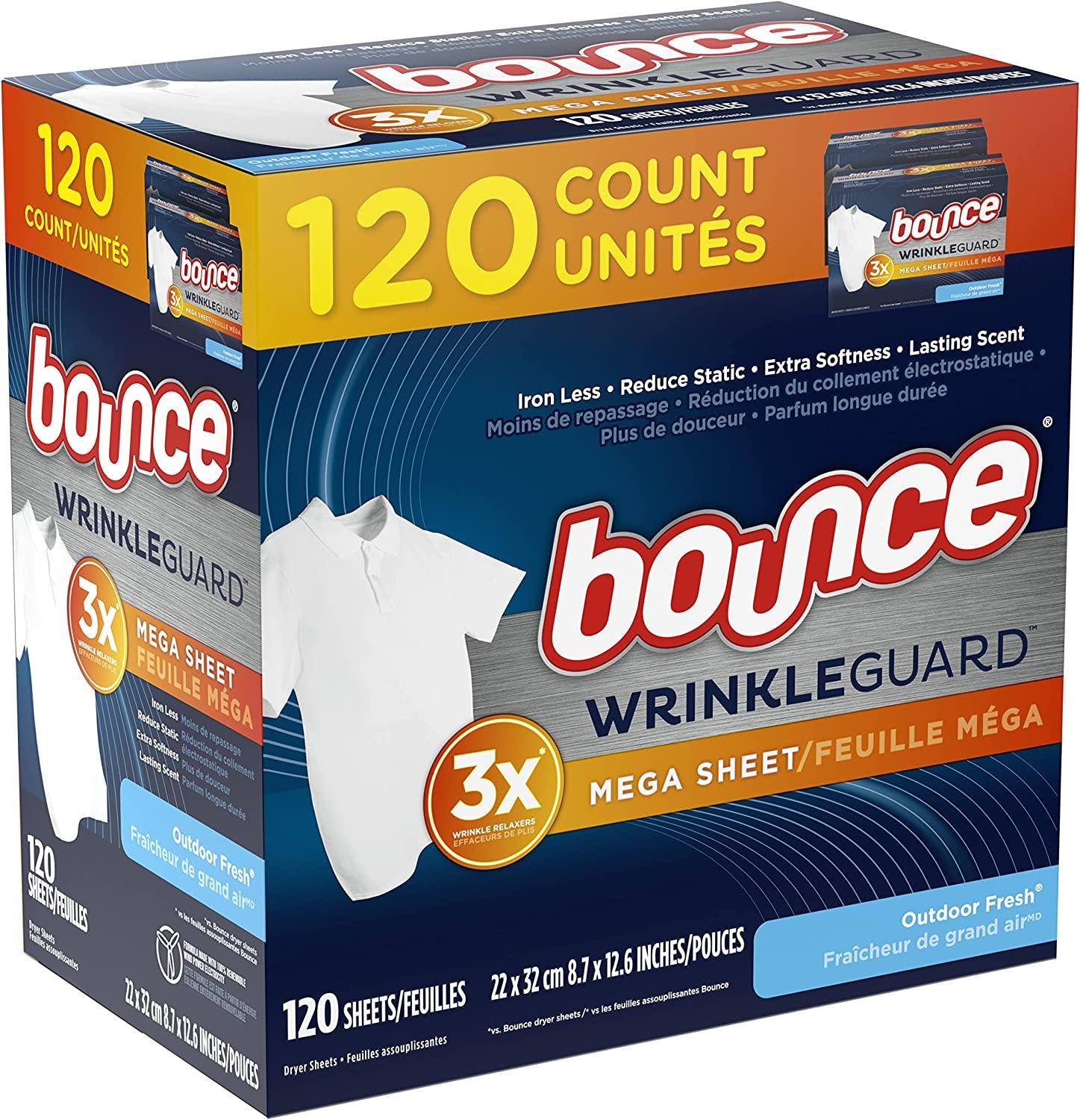 Bounce WrinkleGuard Mega Sheets