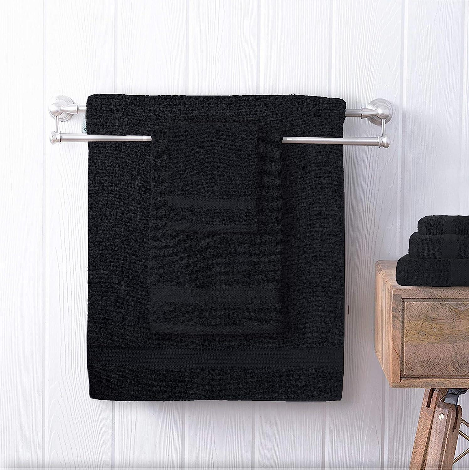 GLAMBURG Ultra Soft 8-Piece Towel Set - 100% Pure Ringspun Cotton