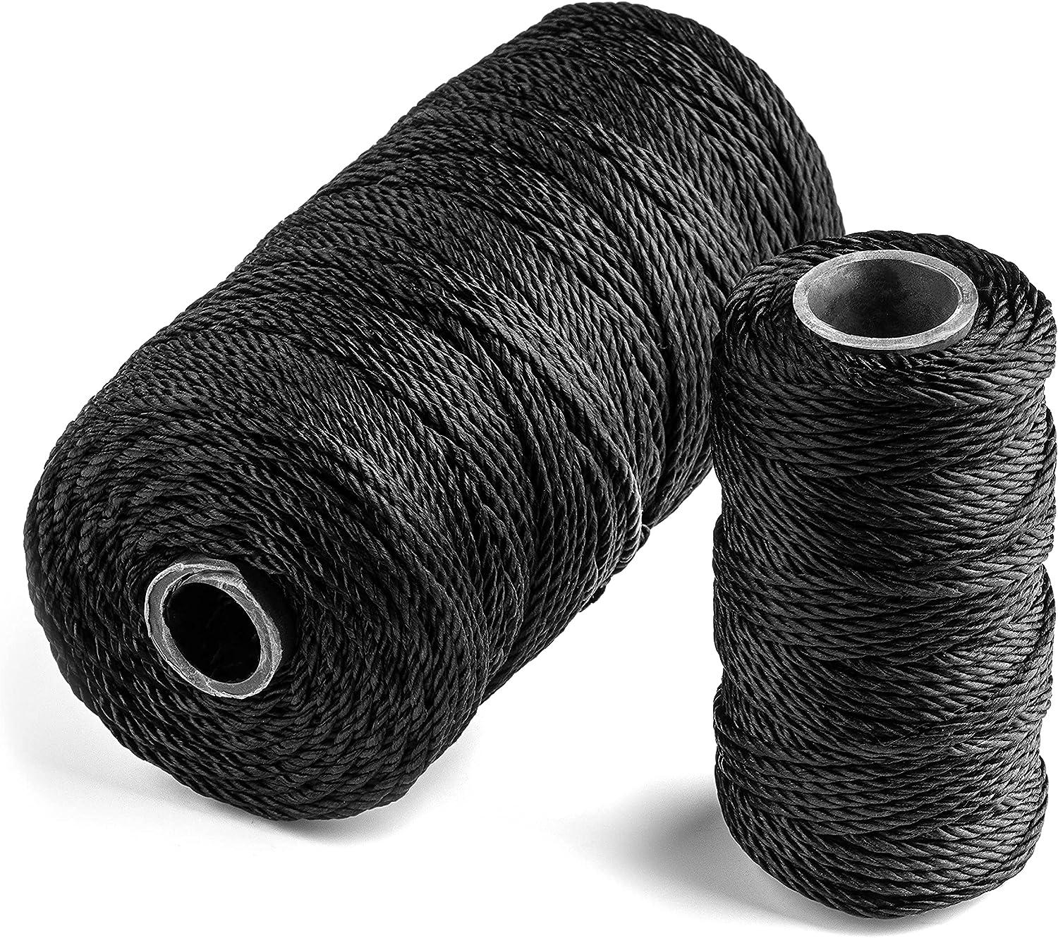426 Feet Tarred Twine 36 Bank Line-Black Nylon String 2mm Black Nylon Twine  New
