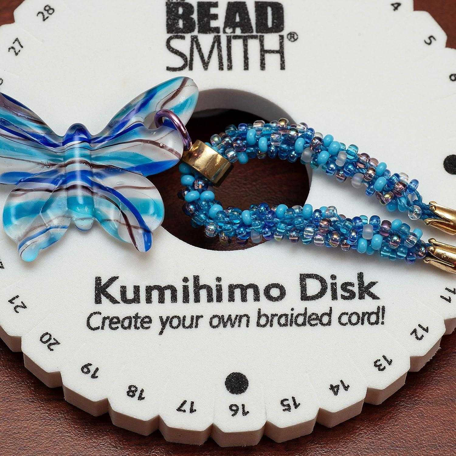 The Beadsmith Round Kumihimo Disk, 6 inch Diameter, 3/8” Thick Dense Foam,  Jewelry Tools for Braiding, 1 disks