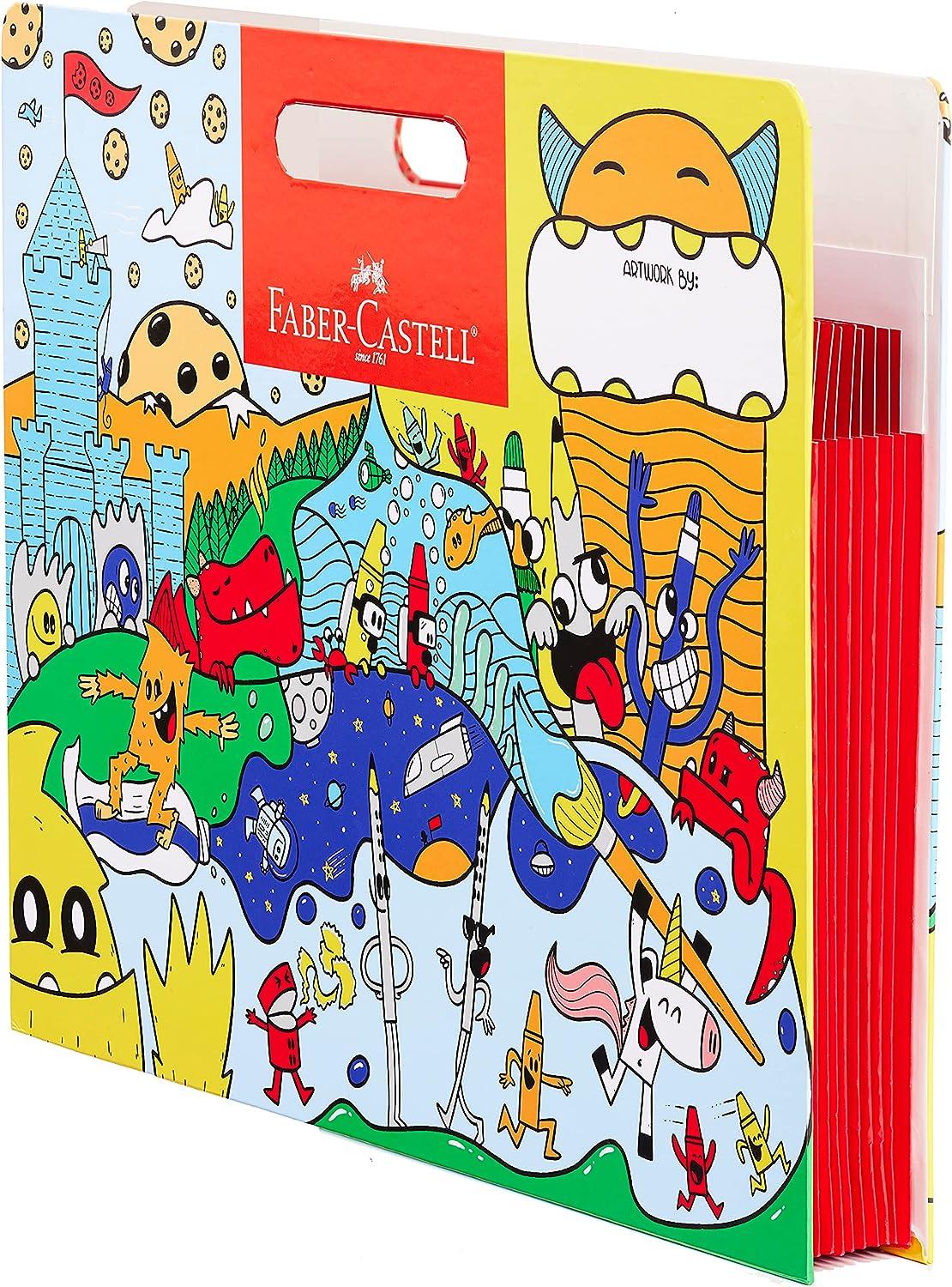 Faber-Castell My World Of Art Portfolio For Kids - 8 Expandable Folder  Pockets For Kid'S Artwork