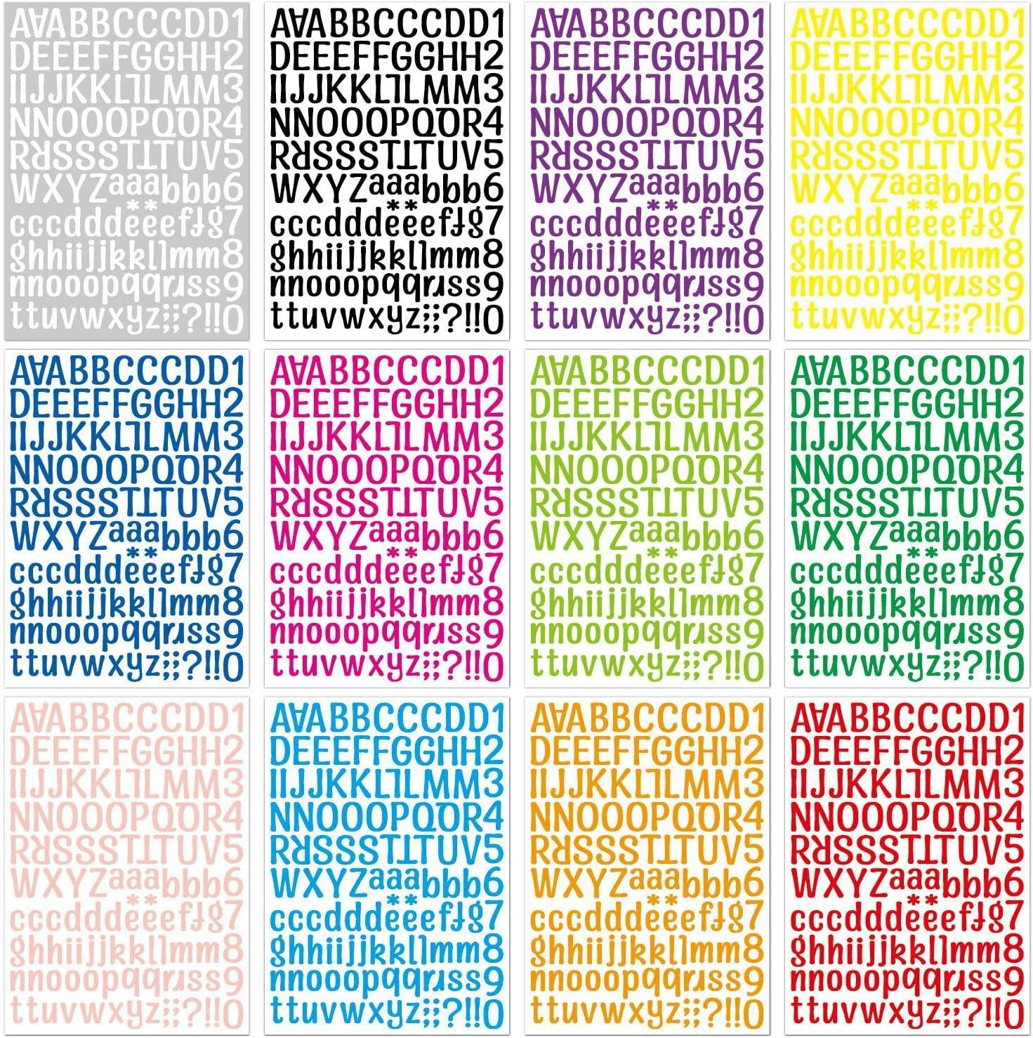  PUVATY 1 Inch 1512 Pieces 12 Sheets Graduation Cap Letter  Stickers, Self-Adhesive Vinyl Letter Sticker, Alphabet Number Stickers,  Decals for Sign, Business, Mailbox,Crafts (Holographic 4 Colors Set) :  Arts, Crafts & Sewing