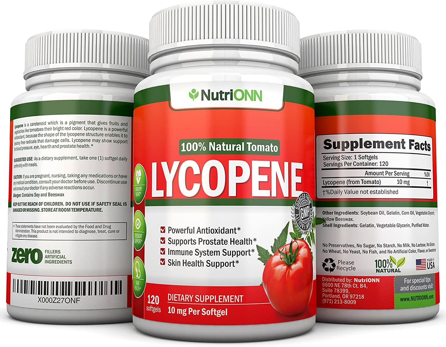 Lycopene 10mg Softgels 120 Count 3 Month Supply Premium