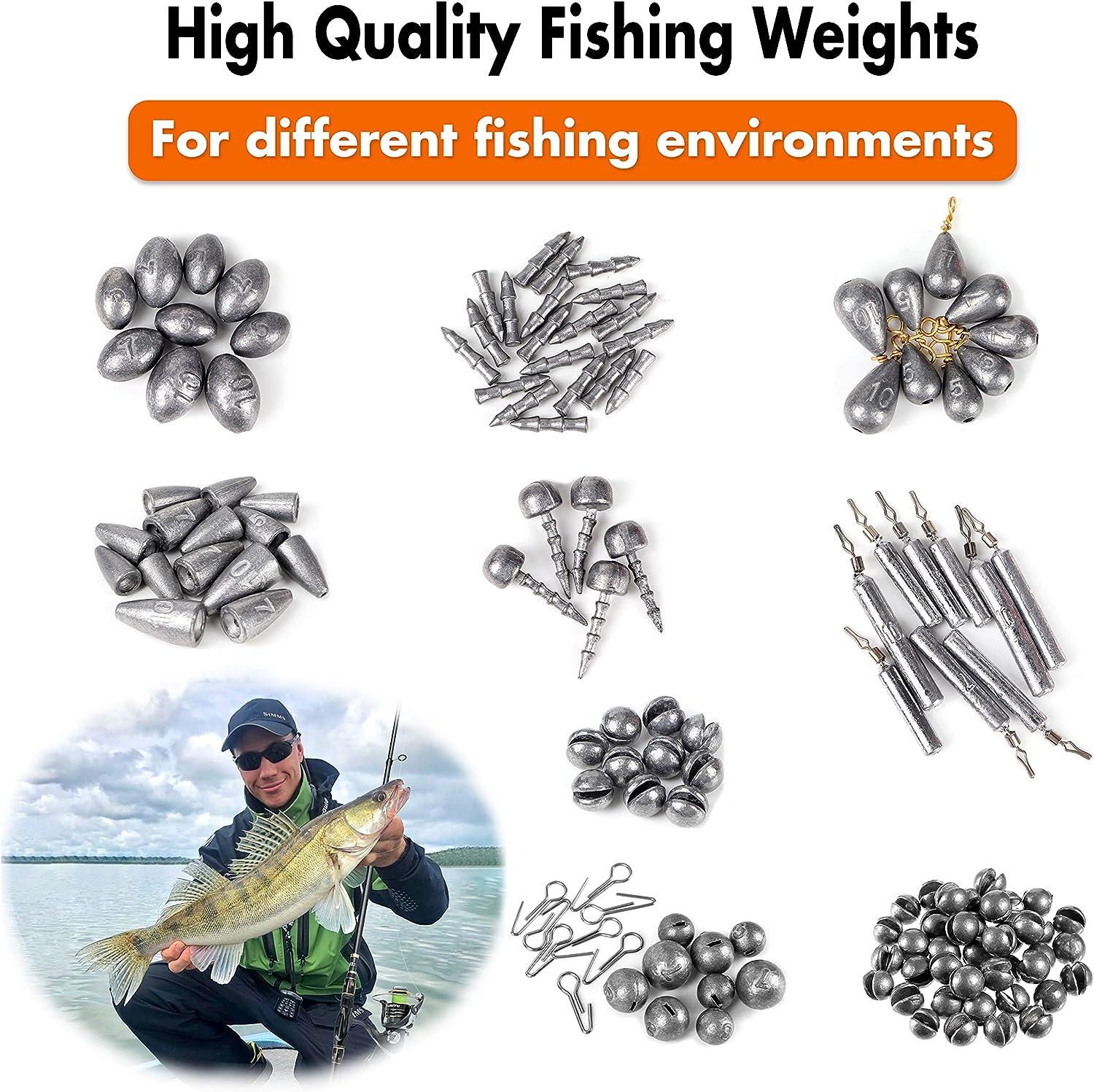 PLUSINNO 264/397pcs Fishing Accessories Kit, Organized Fishing