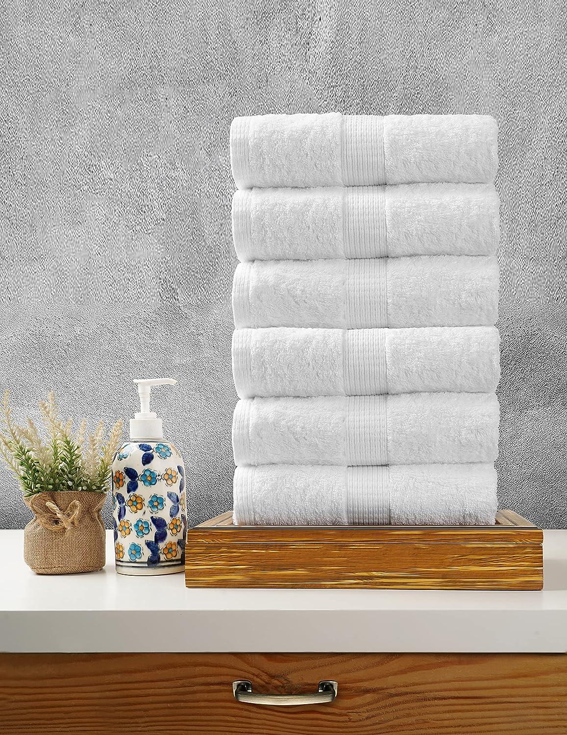  LANE LINEN Luxury Bath Towels Set - 100% Cotton Bathroom Towels,  Zero Twist, Quick Dry Shower Towel, Extra Aborbent Bath Towel, Super Soft,  6 Bath Towels, 6 Hand Towels, 6 Wash