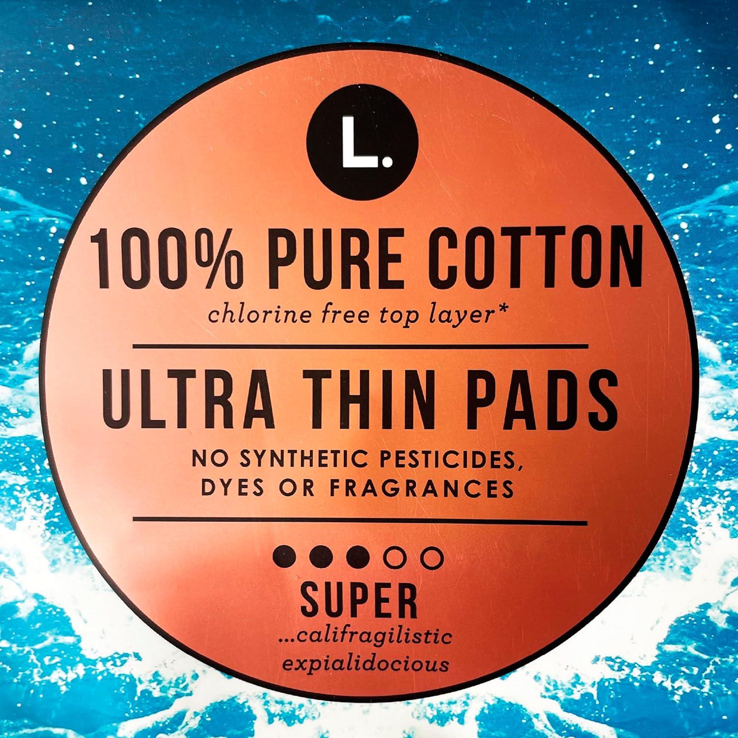 HSA Eligible  L. Chlorine Free Ultra Thin Pads Super Absorbency