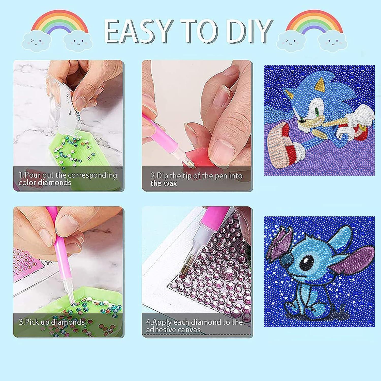 TINY FUN 12 Pack Diamond Painting Kits for Adults 5D Diamond Art Kit for  Beginne