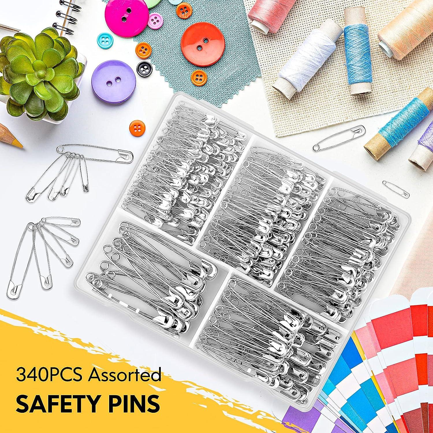 360 Pack Multiuse Safety Pins Heavy Duty Small Large Bulk Steel Crafts  Sewing