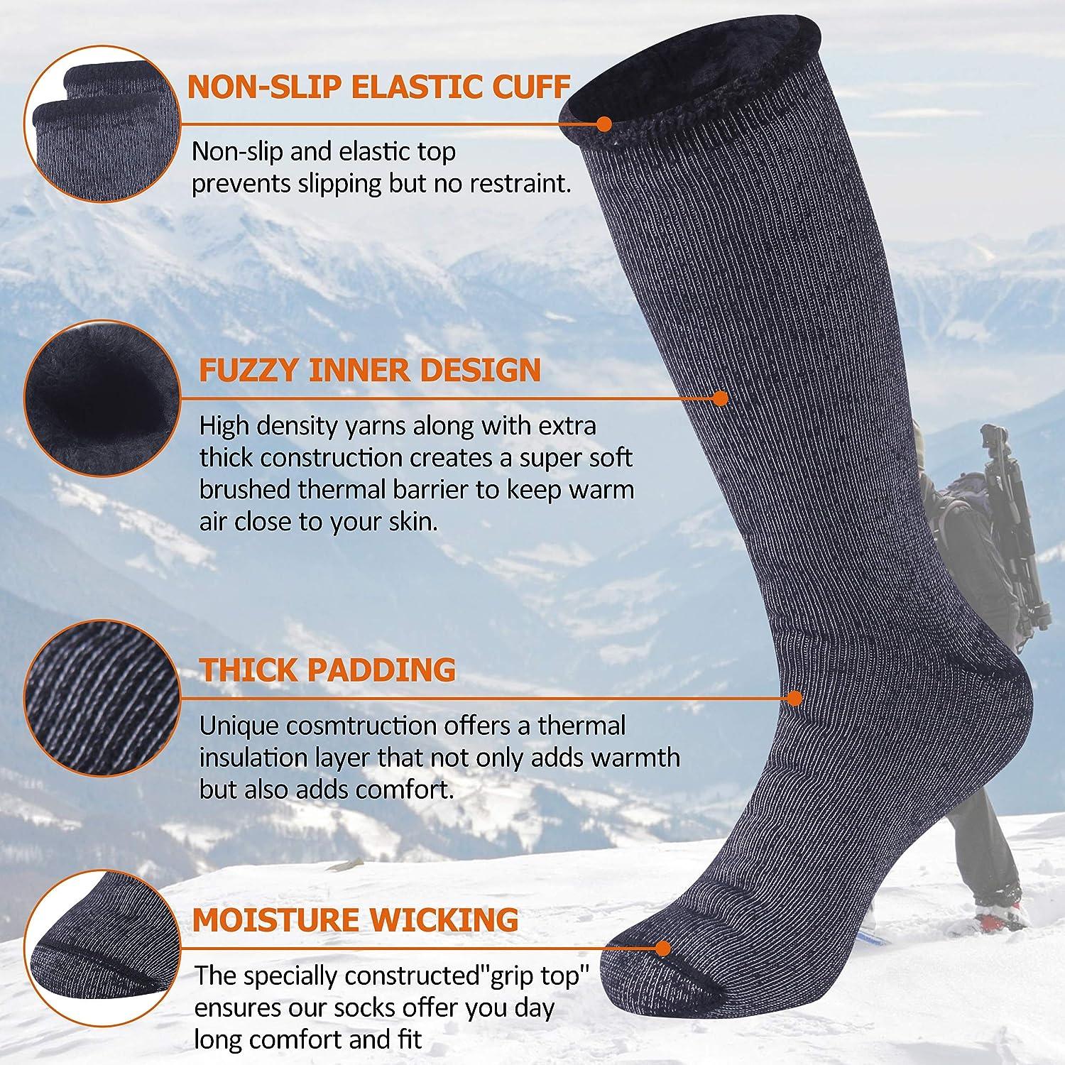 Heated Non-Skid Socks, Cushioned Heavyweight