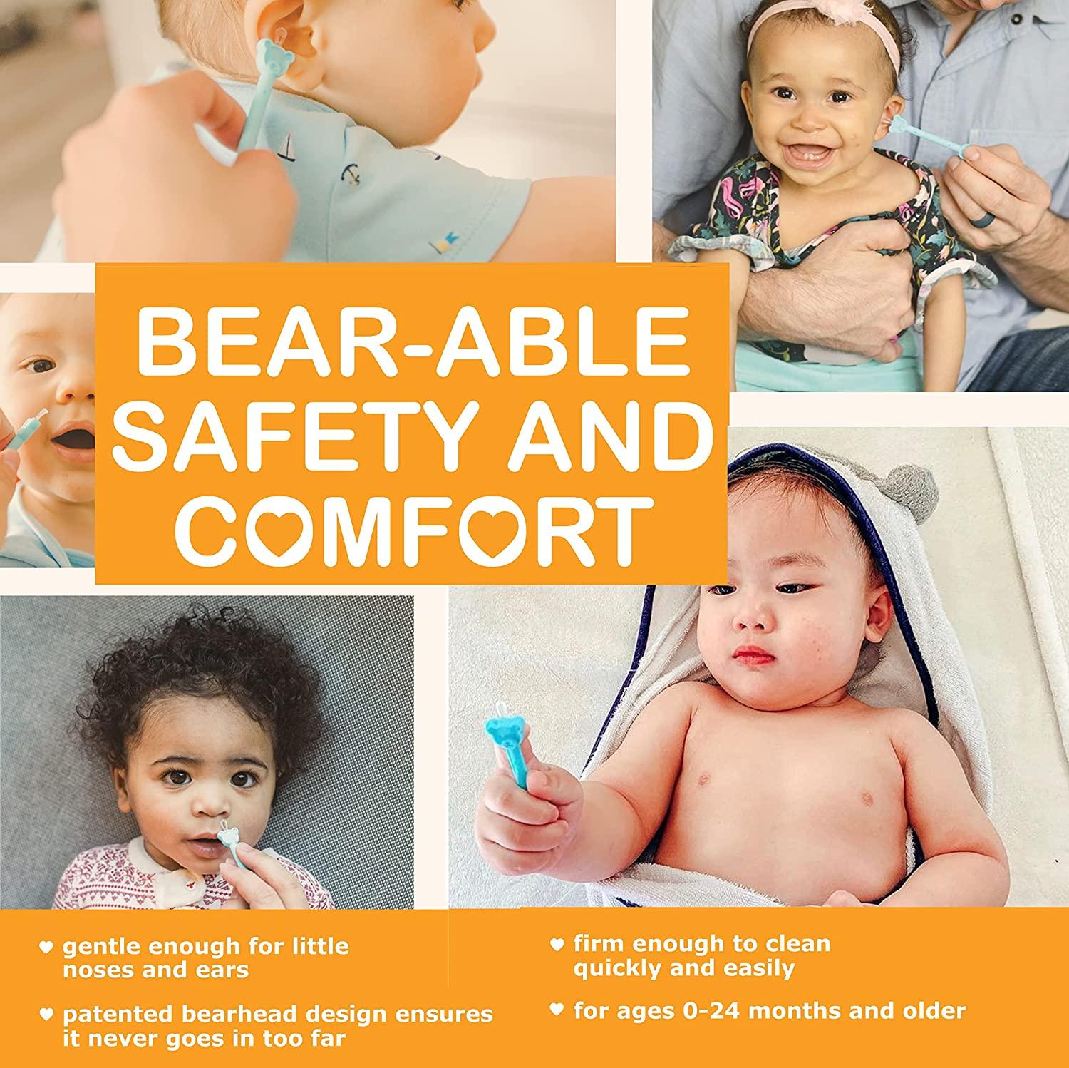 oogiebear - Nose and Ear Gadget. Safe, Easy Nasal Booger and Ear Wax  Remover for Newborns, Infants and Toddlers. Dual Earwax and Snot Remover.