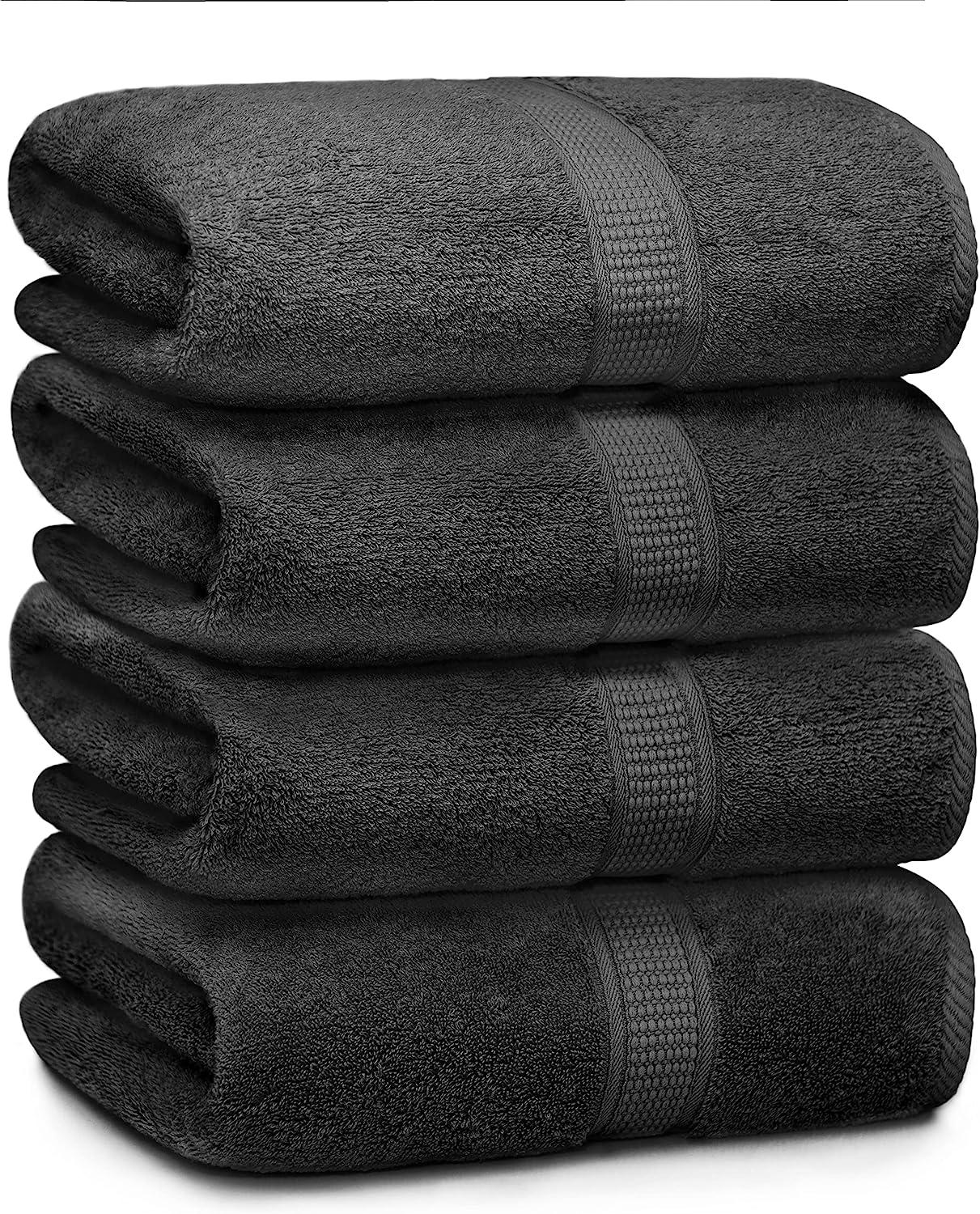 Ariv Towels - Bath Towels Set - Premium Bamboo Cotton Bath Towels - Ultra  Absorbent, Soft Feel, Large and Quick Drying 30 X 52 (Grey) - Towel Set  of 4