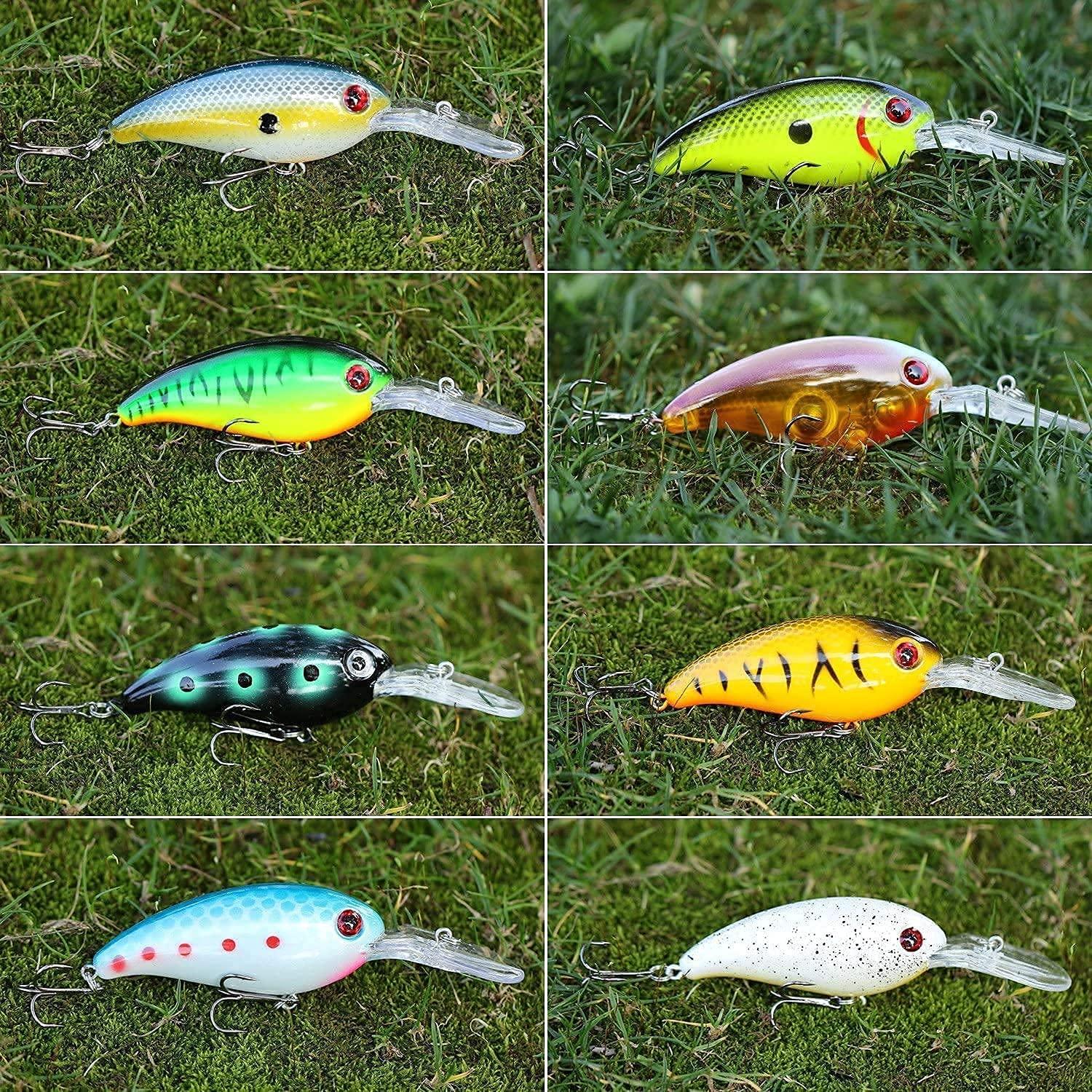 YONGZHI Fishing Lures Shallow Deep Diving Swimbait Crankbait Fishing Wobble  Multi Jointed Hard Baits for Bass Trout Freshwater and Saltwater Deep  diving crankbaits-8pcs