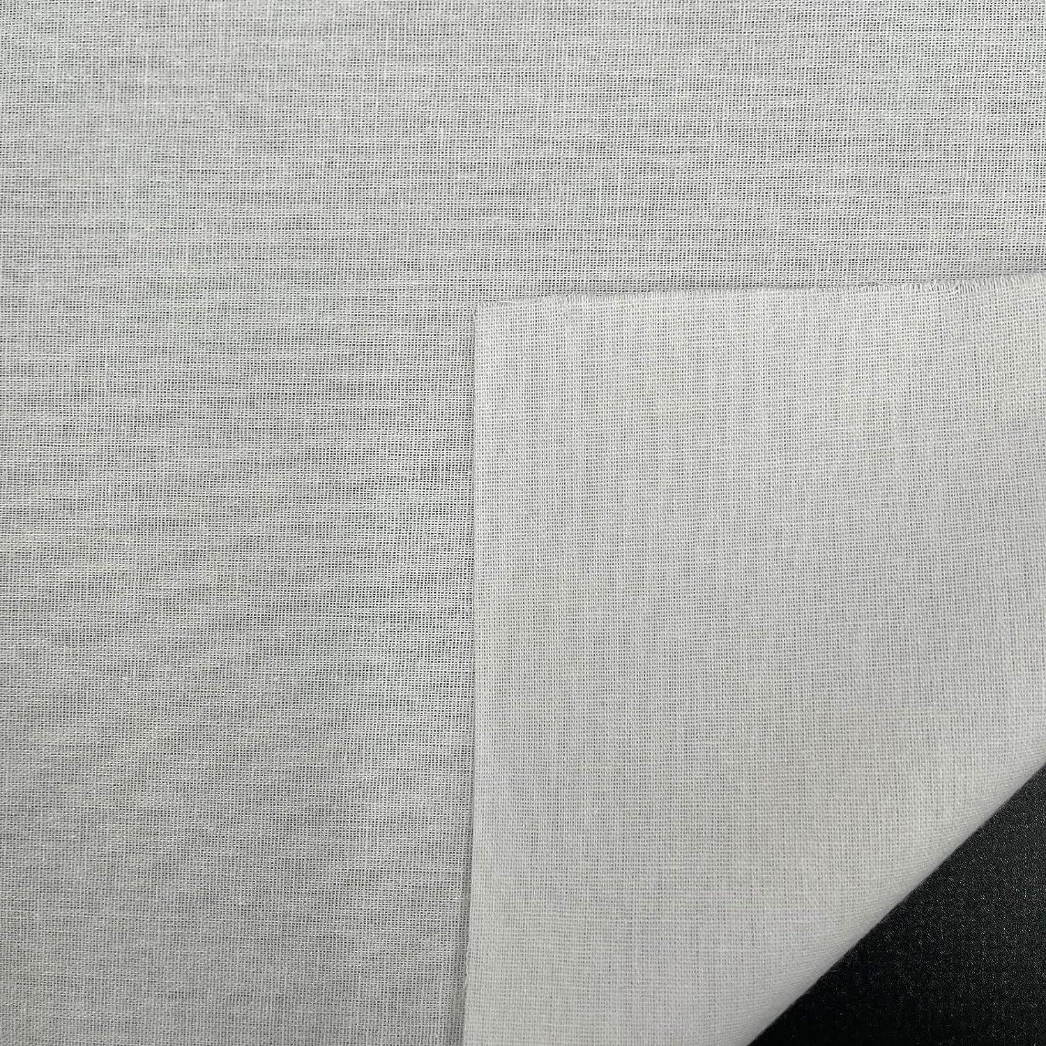 PLANTIONAL Medium Weight White Iron-On Non-Woven Fusible Interfacing: 11.6  x