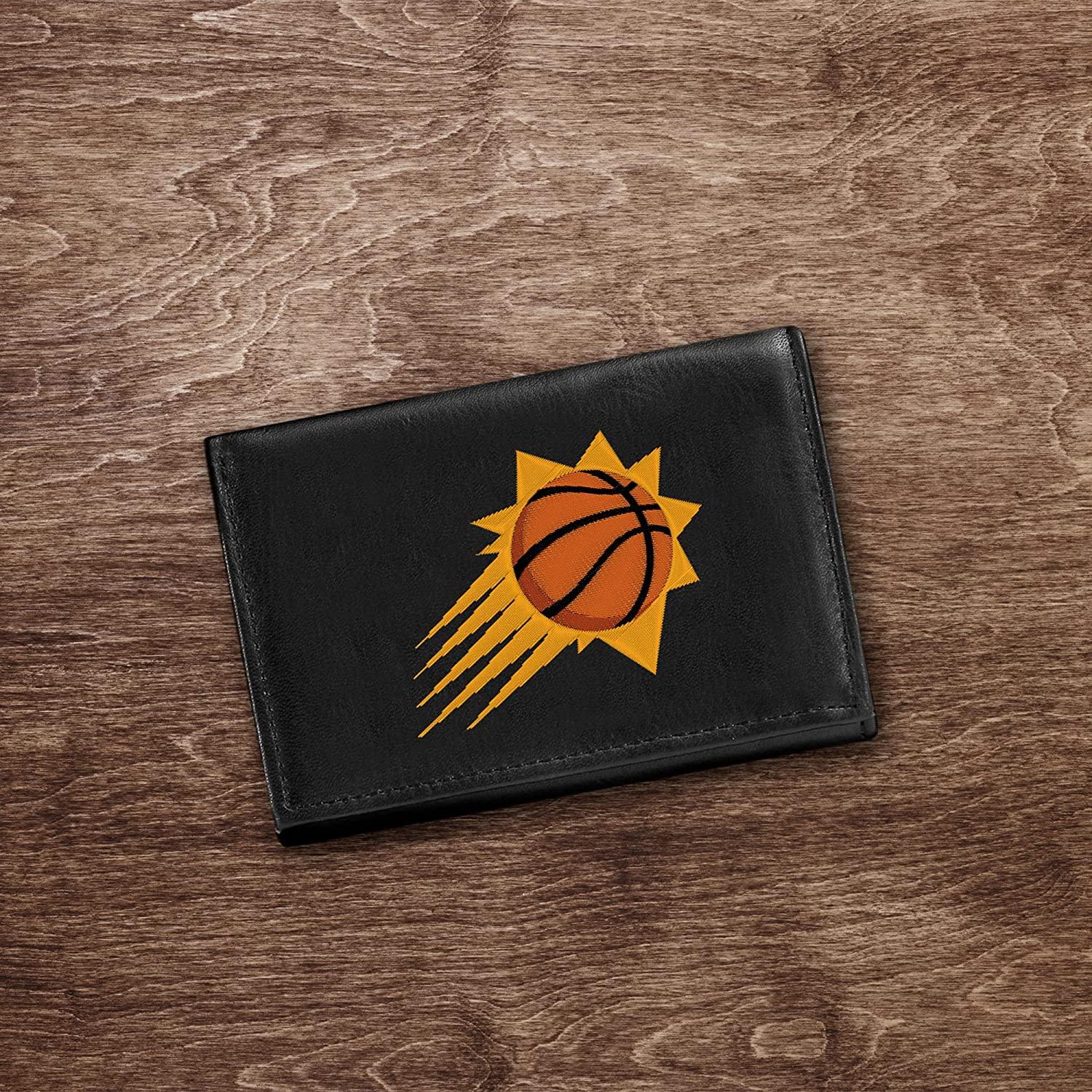Rico Industries NBA Denver Nuggets Men’s Trifold Black Wallet - Premium 9  Pocket Laser-Engraved Team Logo on Vegan Leather - Minimalist Design, ID