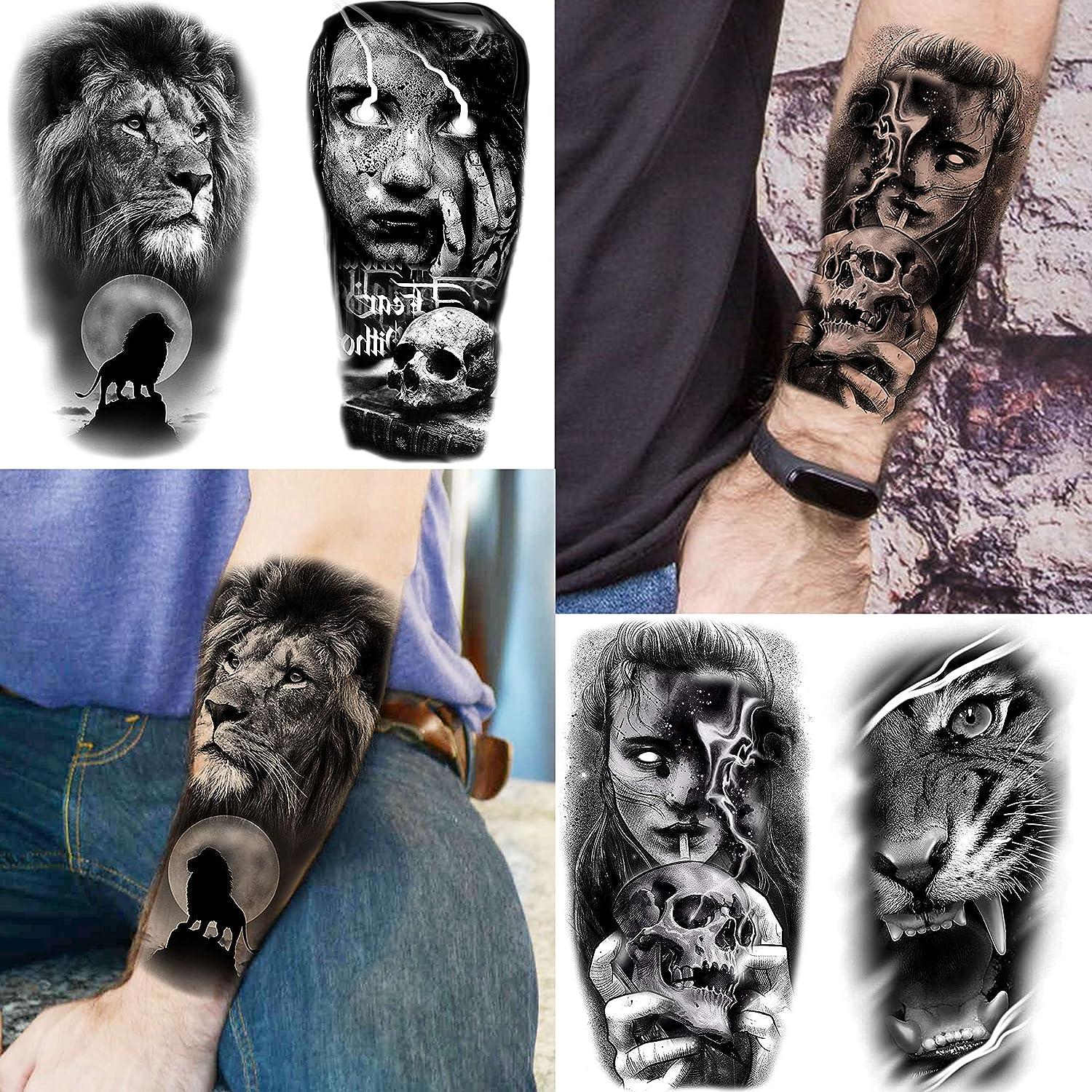 Large Temporary Tatoo for Men Tattoo Body Art Full Back Sexy Tattoo Sticker  Lion