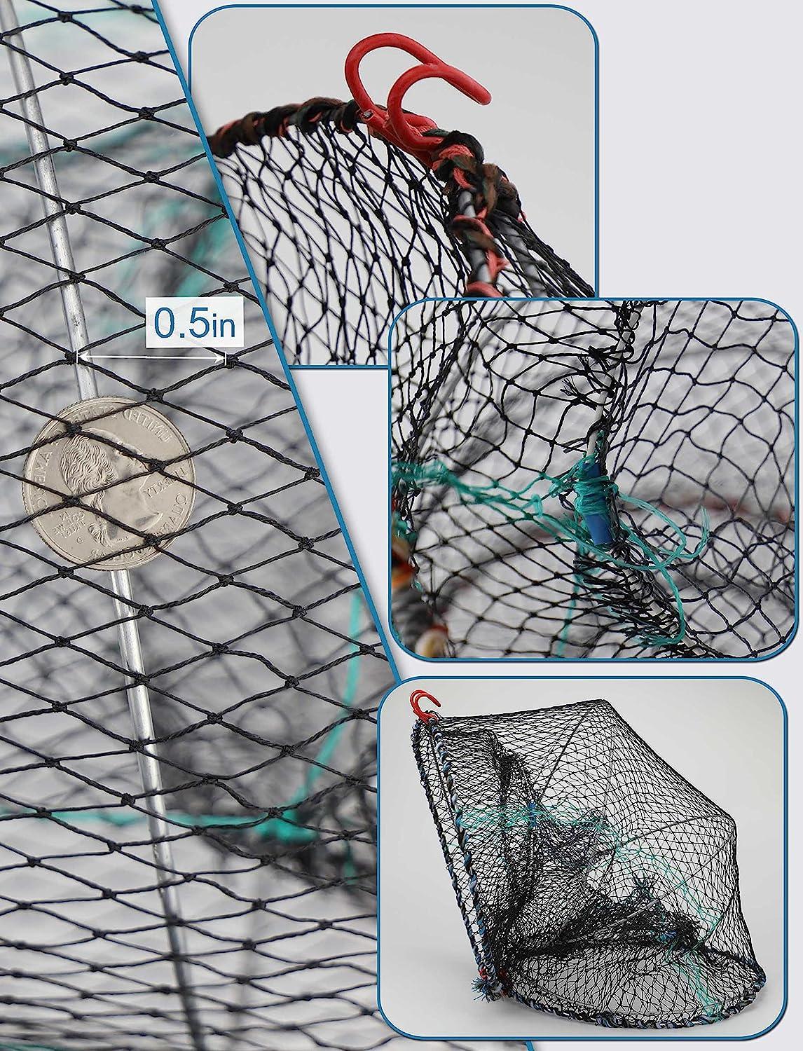 Fishing Bait Trap Fish Net Cast Dip Cage Crab Minnow Crawdad