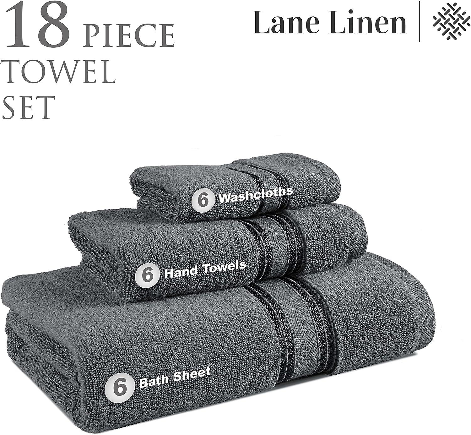  LANE LINEN White Bath Towels for Bathroom Set-100