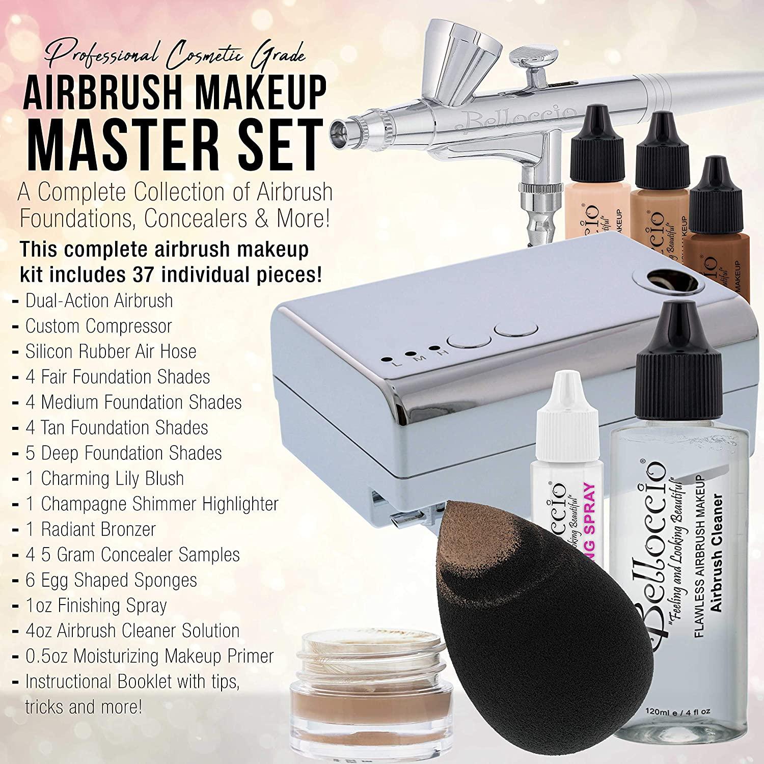Belloccio Airbrush Cosmetic Makeup System with a MASTER SET of All