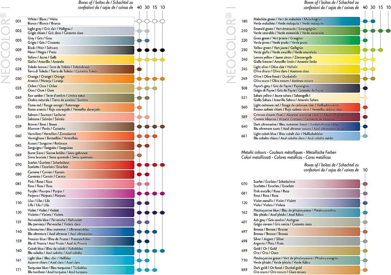 Neocolor I Water-Resistant Wax Pastels 15 Colors