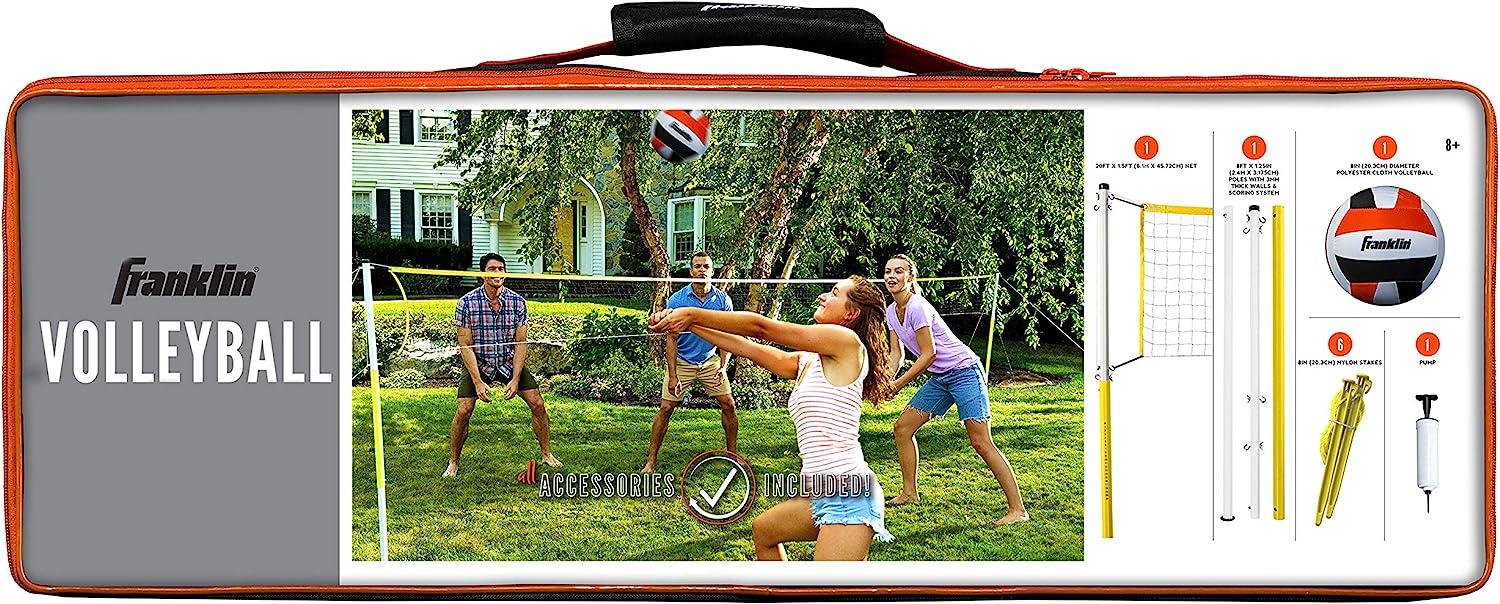Franklin Sports Volleyball Net Sets - Backyard + Beach Portable
