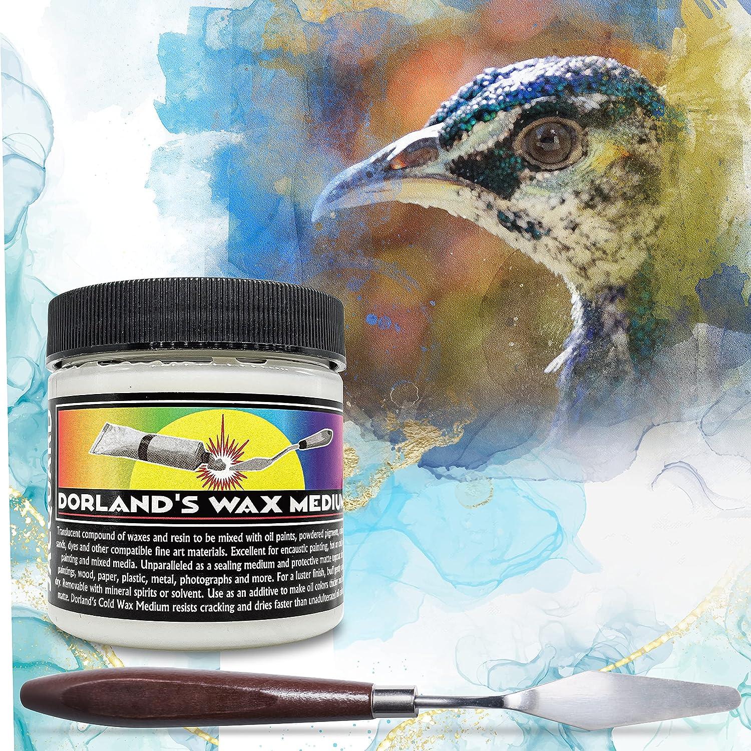  Jacquard Dorlands Wax 4fl oz - Cold Wax Medium Made in USA -  Oil Painting - Watercolor Sealer - Bundled with Moshify Palette Knife :  Arts, Crafts & Sewing