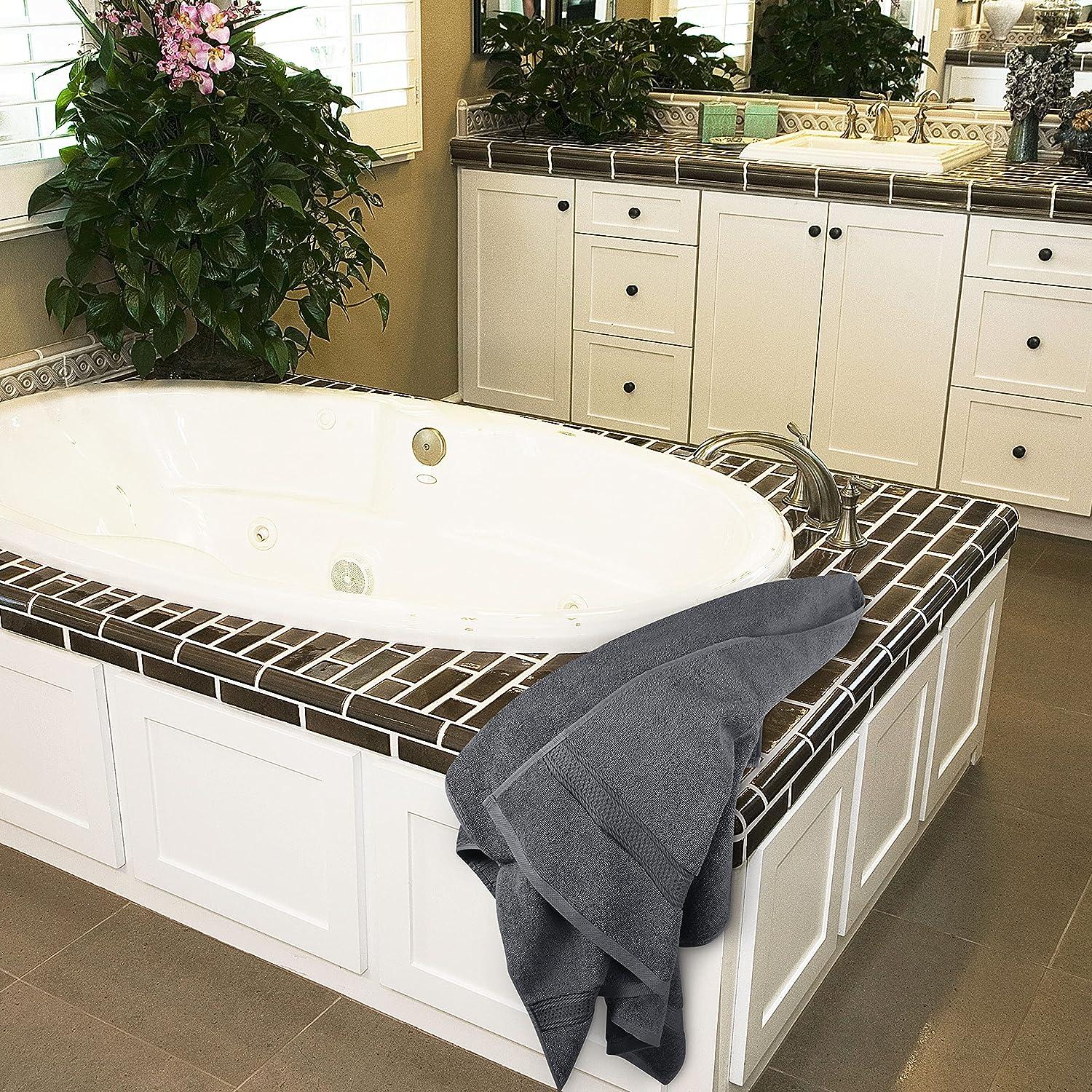 Utopia Towels - Bath Towels Set, Grey - Premium 600 GSM 100% Ring Spun  Cotton 