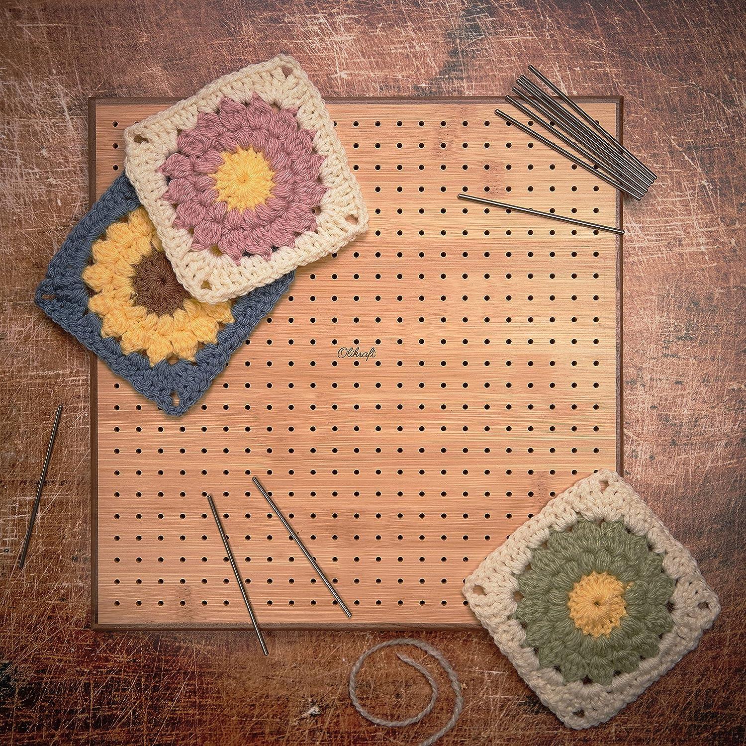 Kyoffiie Wooden Crochet Blocking Board Handcrafted Knitting
