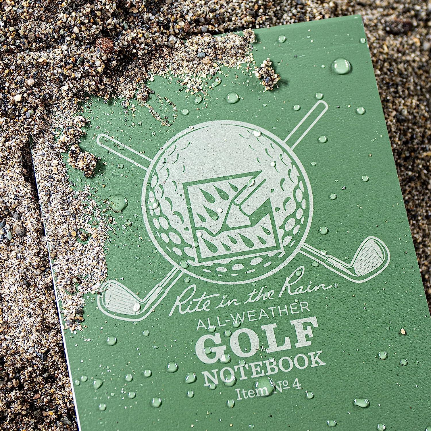 Rite in the Rain All Weather Golf Notebook, 3.5 x 6, Green Field