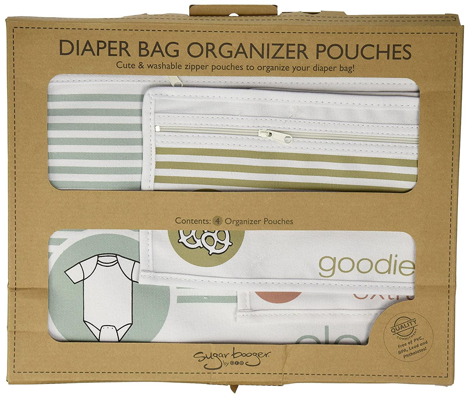 Baby Diaper Bag Organizer Pouches Set by Sugar Booger