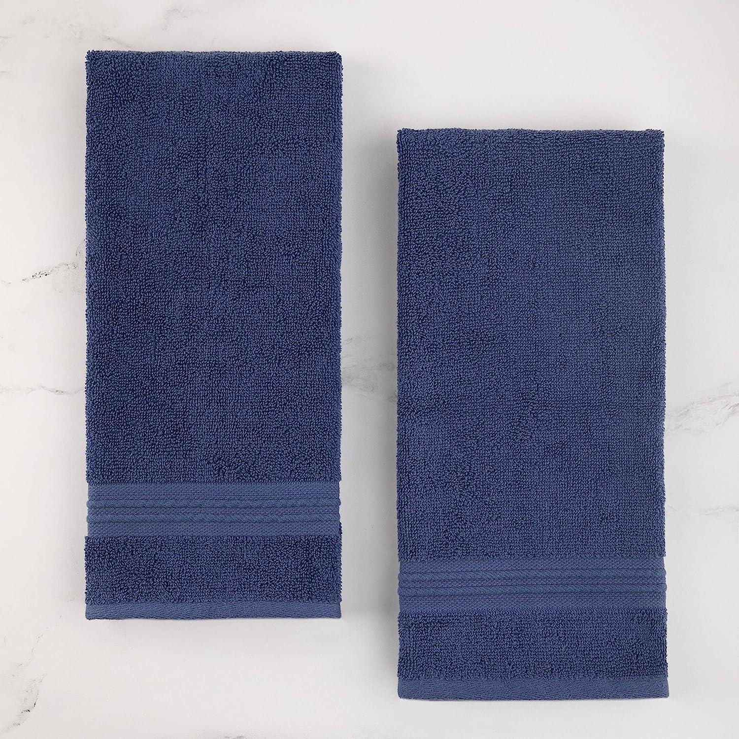 Sticky Toffee Hand Towels for Bathroom Set of 2, 100% Cotton