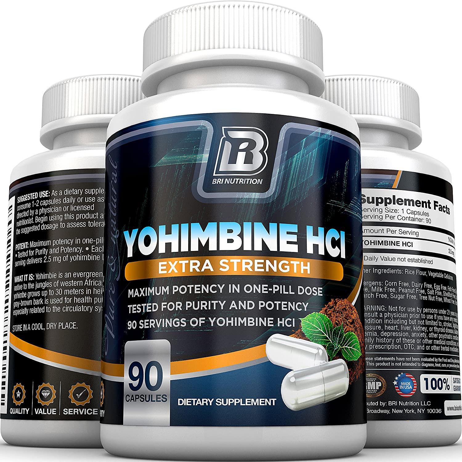 Bri Nutrition Yohimbine Hci 25mg Yohimbe Hcl Supplement Natural Metabolism Booster For Fat 8214