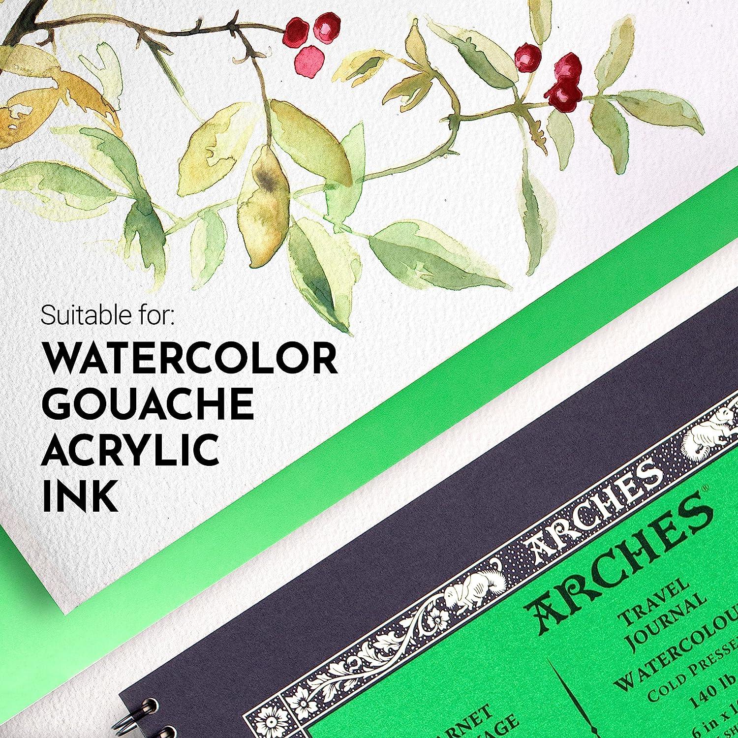Arches Watercolor Travel Journal 6x10-inch Natural White 100