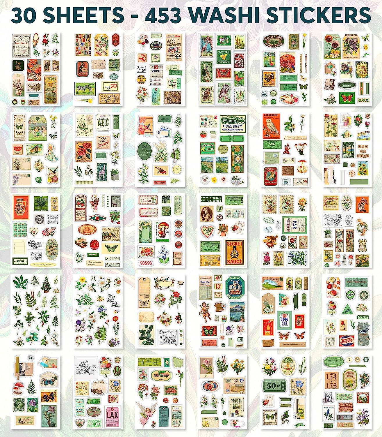 Printable Sticker Sheet Digital Botanical Sticker Sheet, French